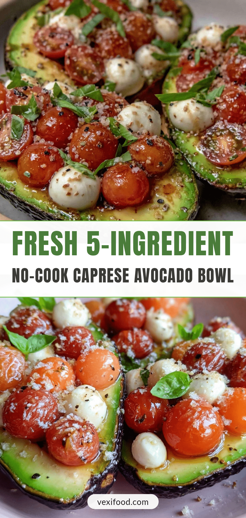 Caprese Stuffed Avocado Bowl recipe