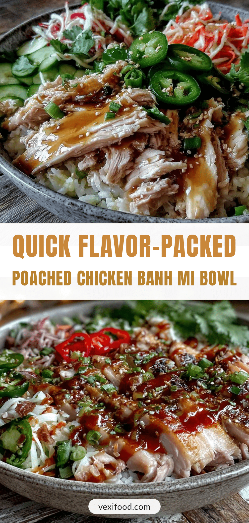 cold poached chicken banh mi bowl recipe