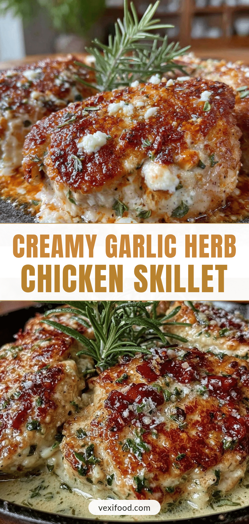 creamy garlic herb chicken skillet recipe