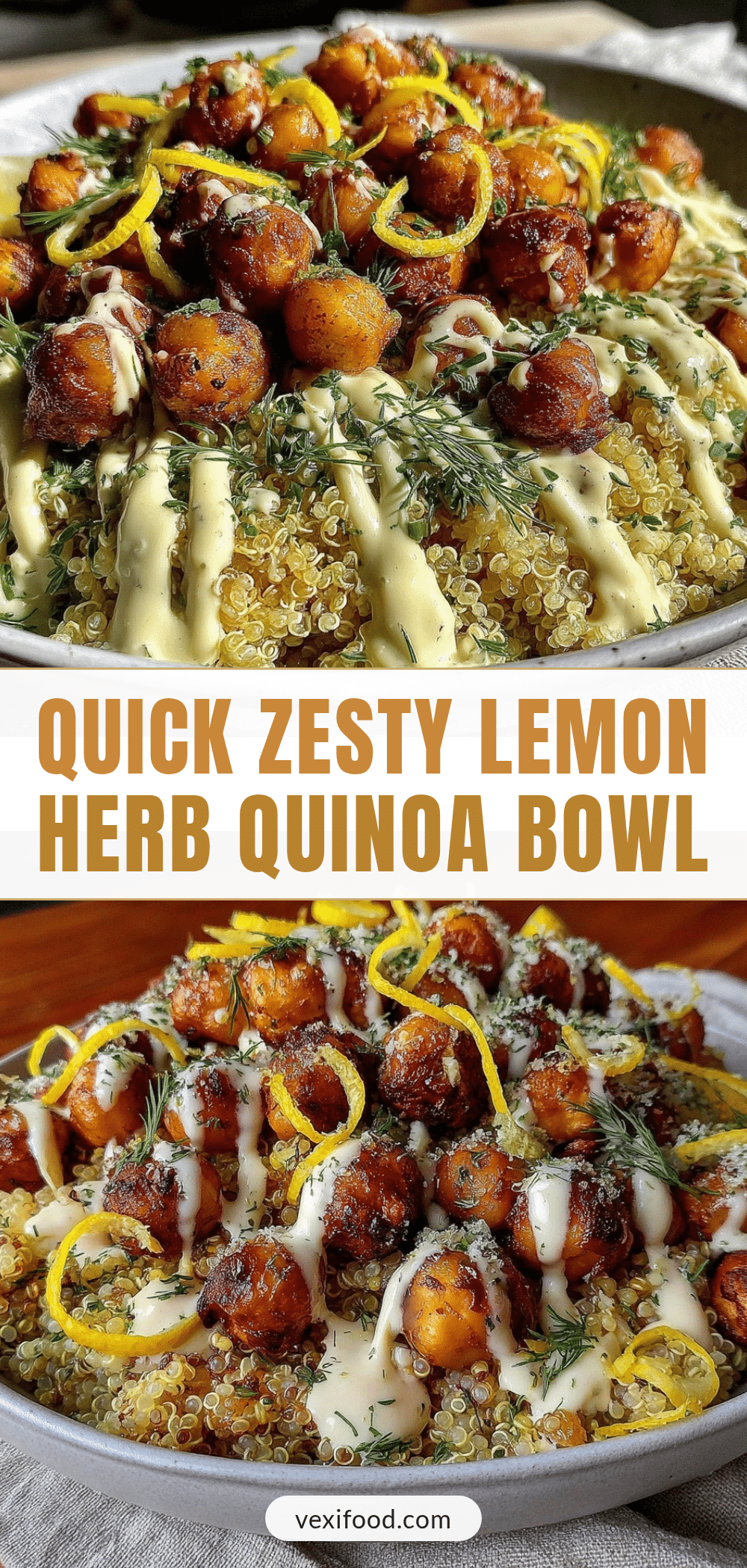 fresh lemon herb quinoa bowl recipe