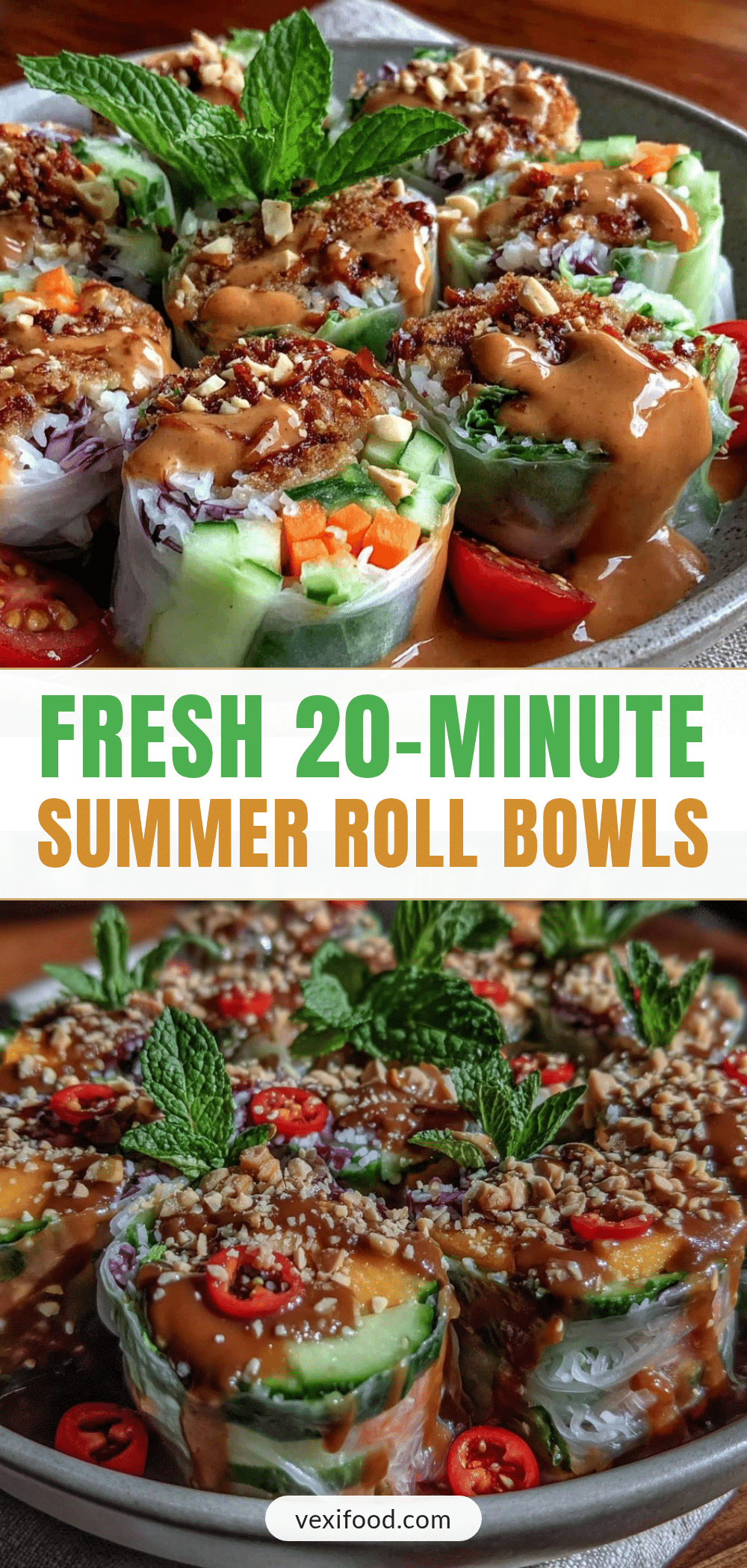 fresh summer roll bowls recipe
