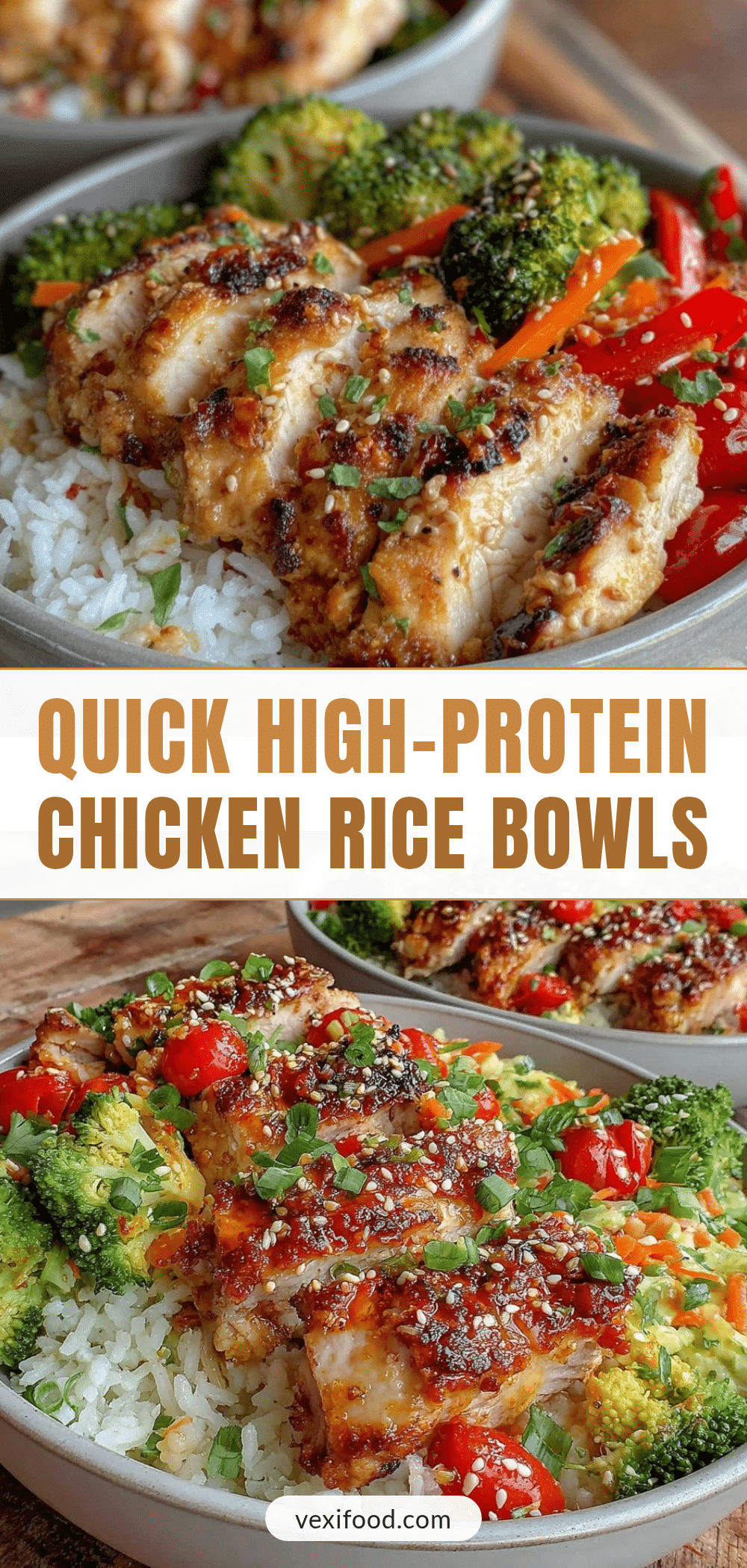 high-protein chicken rice bowls recipe