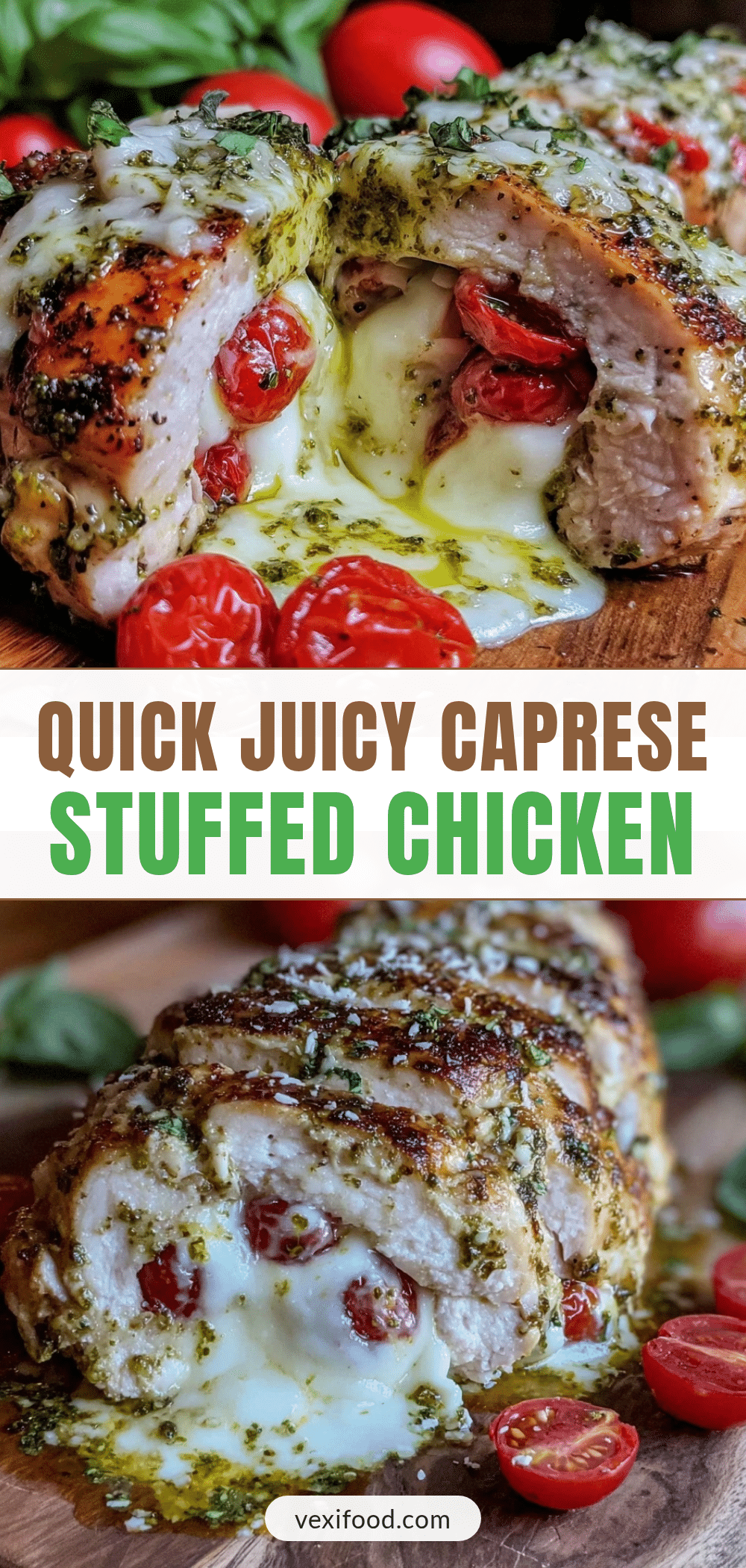 Quick Caprese Stuffed Chicken Breast recipe