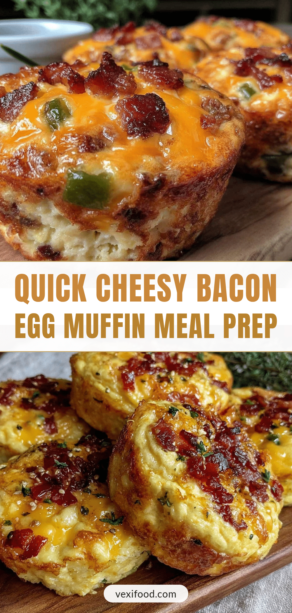 quick cheesy bacon egg muffin recipe