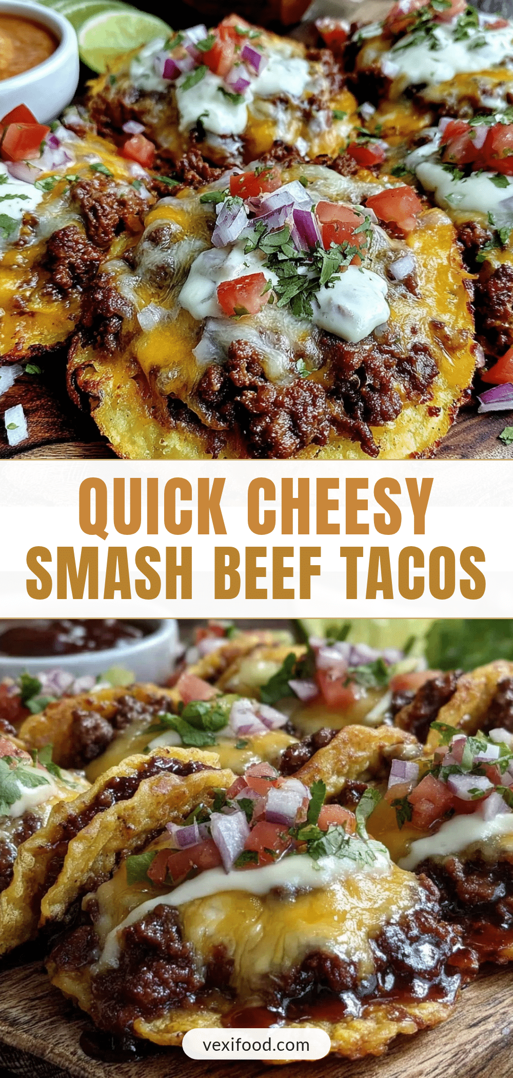 quick cheesy smash tacos recipe