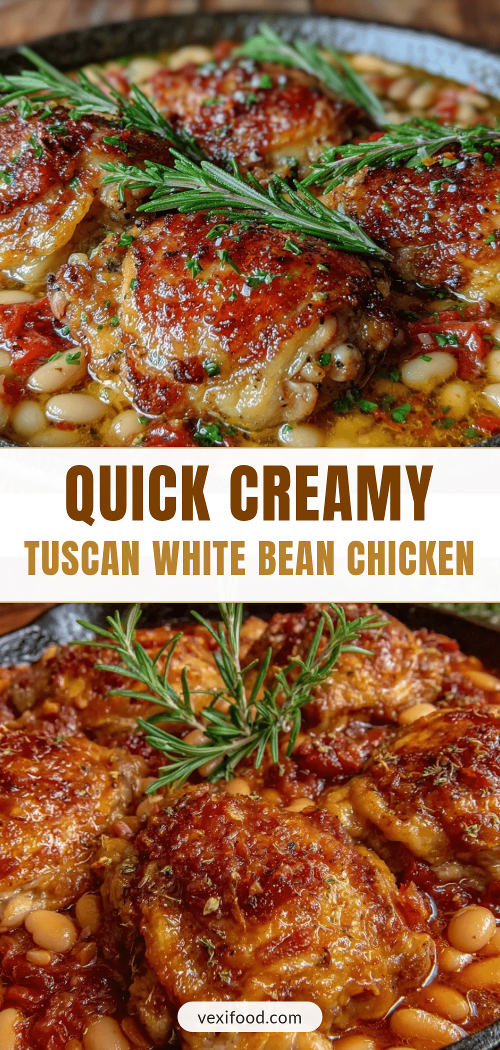 Quick Creamy Tuscan White Bean Skillet recipe
