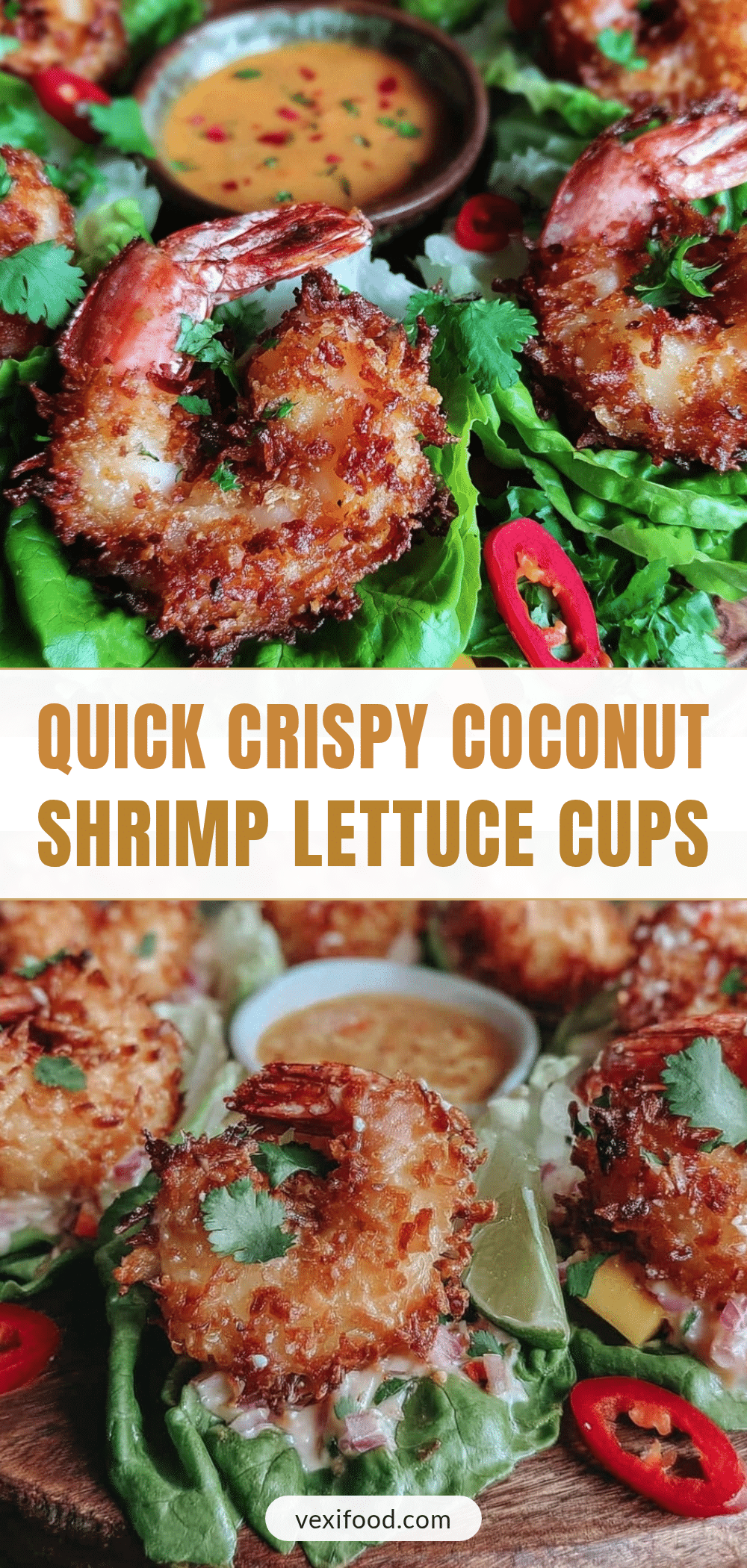 quick crispy coconut shrimp lettuce cups recipe