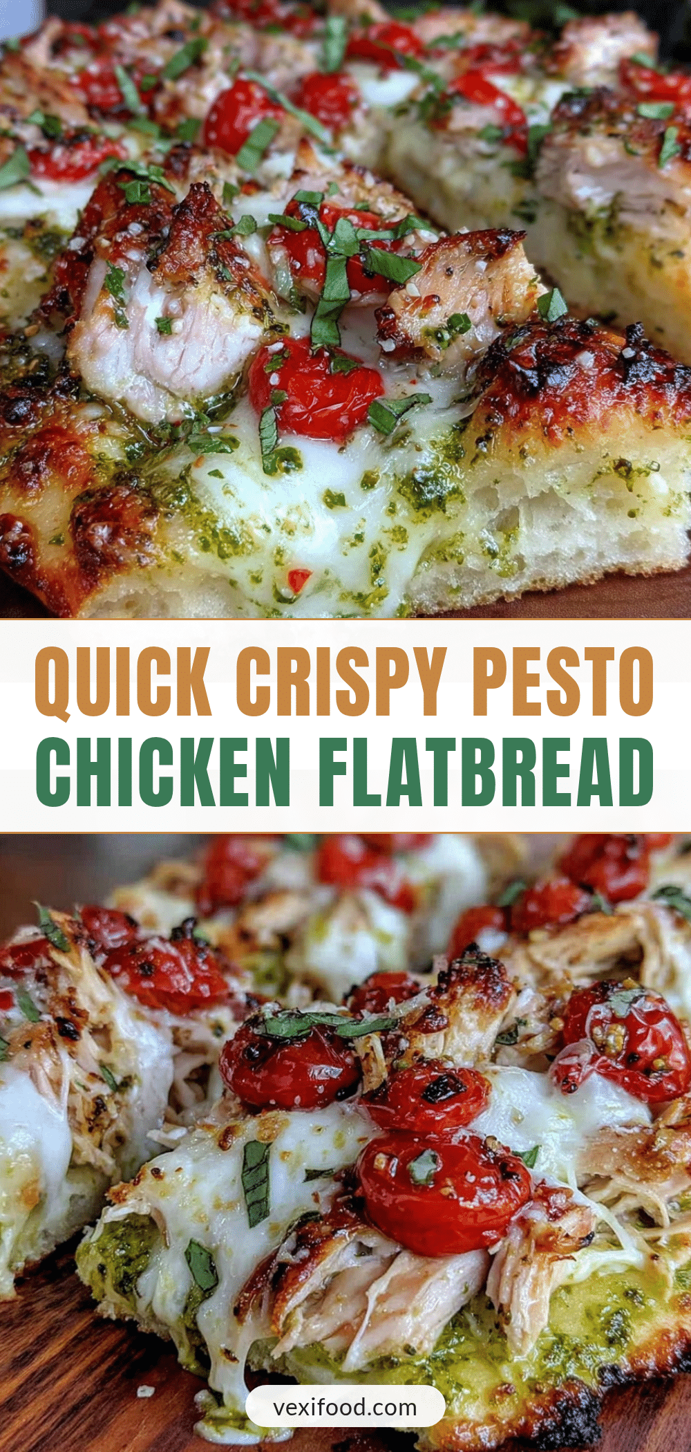 quick crispy pesto chicken flatbread recipe