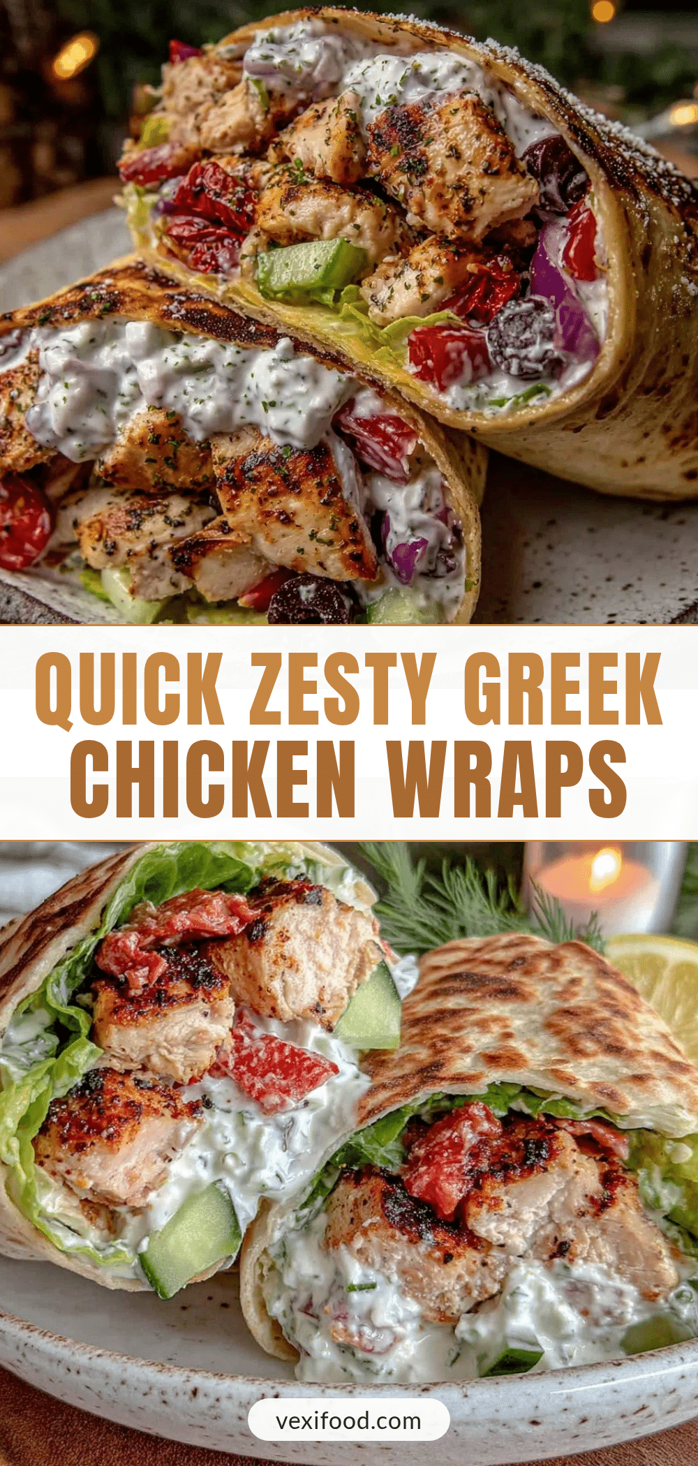 Quick Greek Chicken Wrap recipe