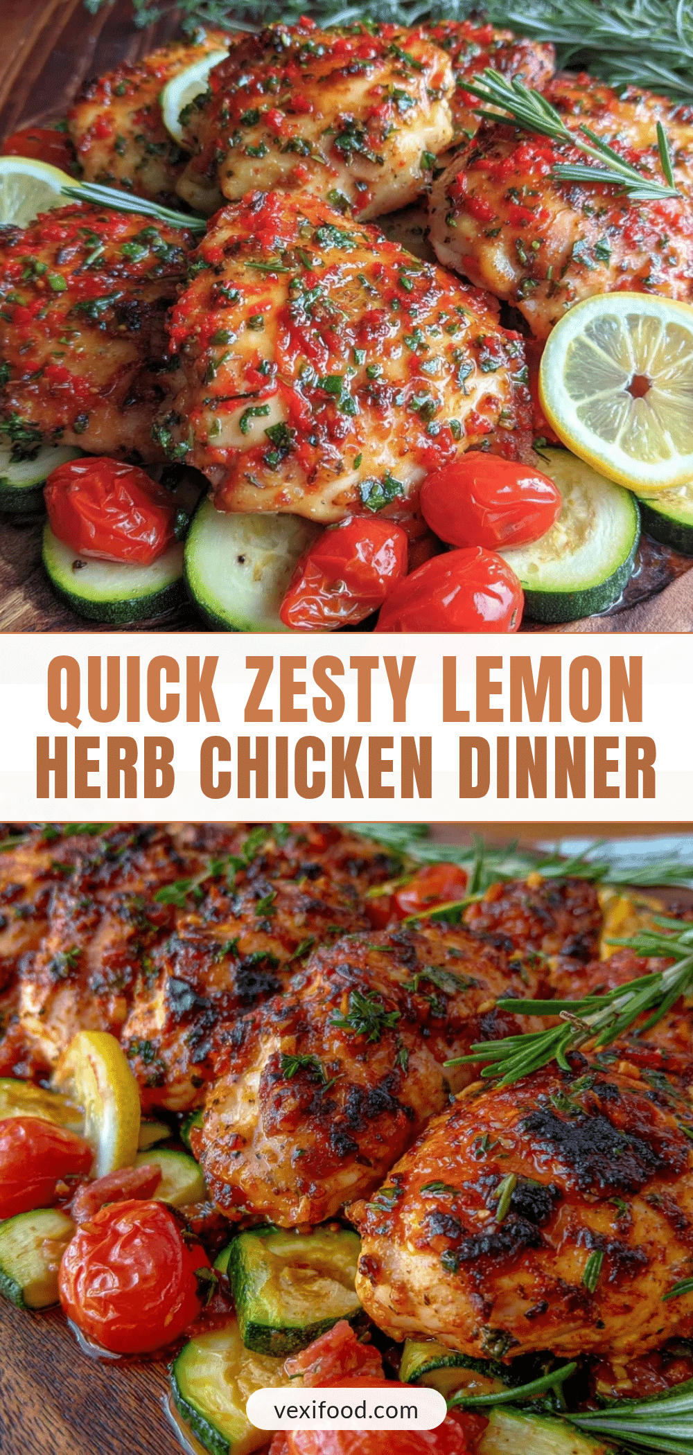 quick lemon herb chicken sheet pan dinner recipe