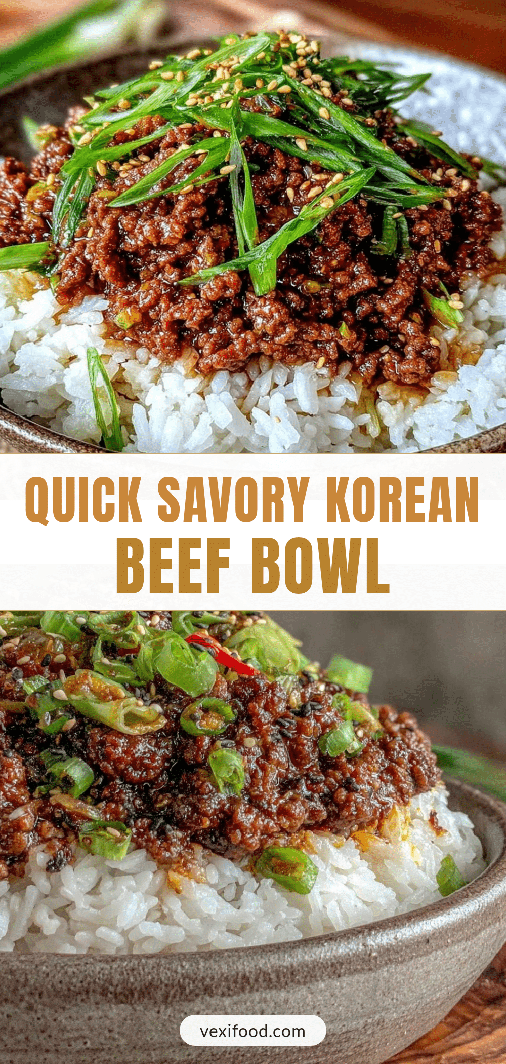 quick savory korean ground beef bowl recipe