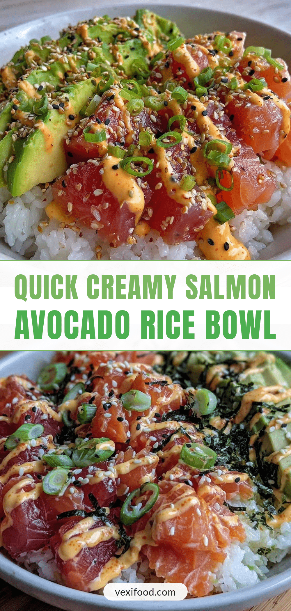 salmon avocado rice bowl recipe