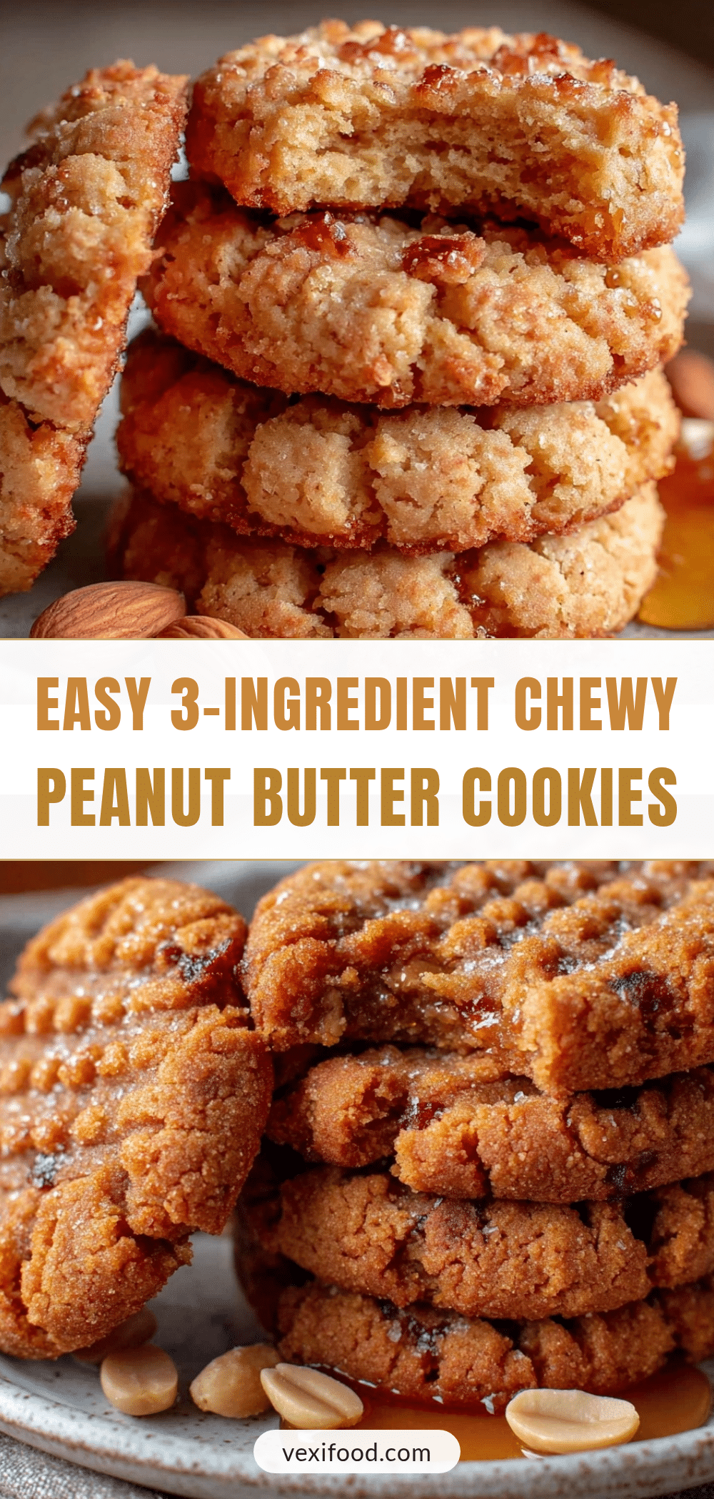 3-Ingredient Peanut Butter Cookies recipe