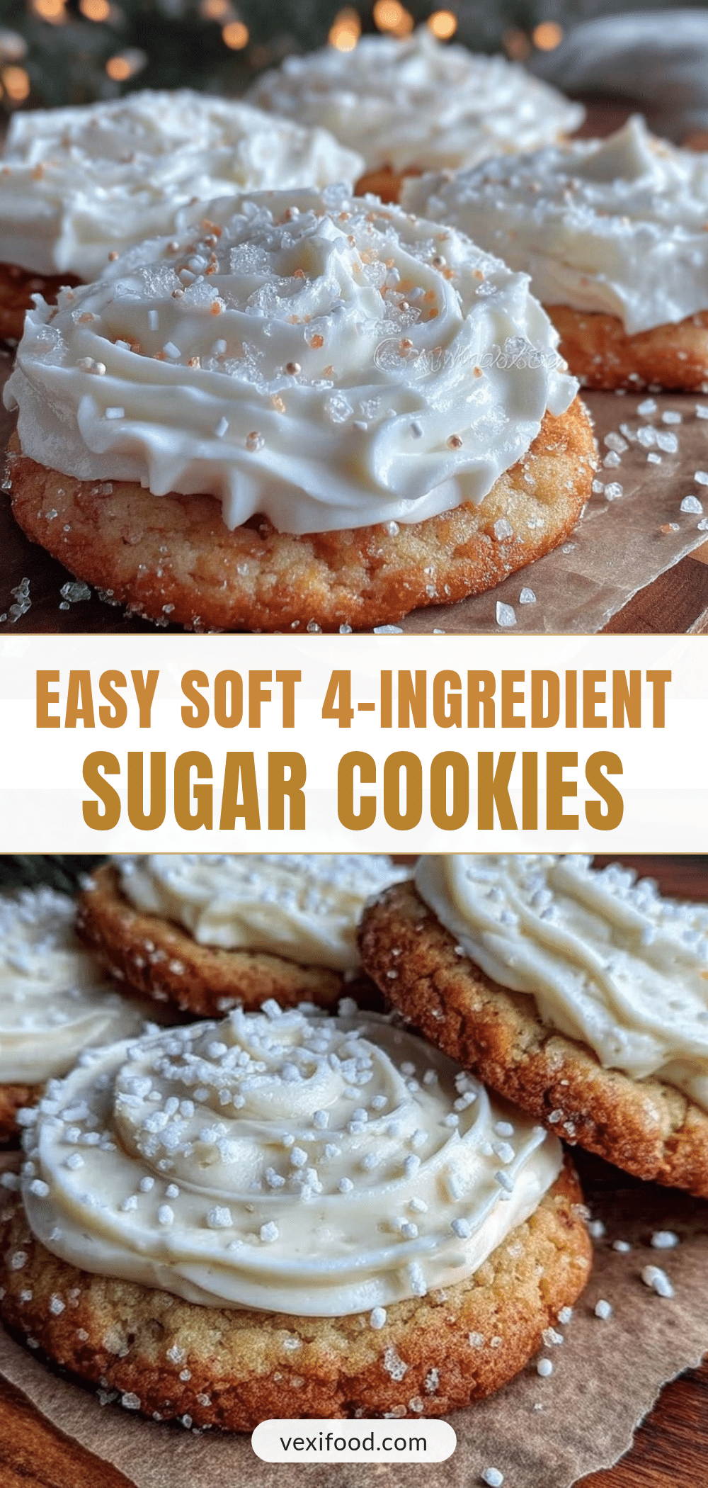 4-ingredient sugar cookies recipe