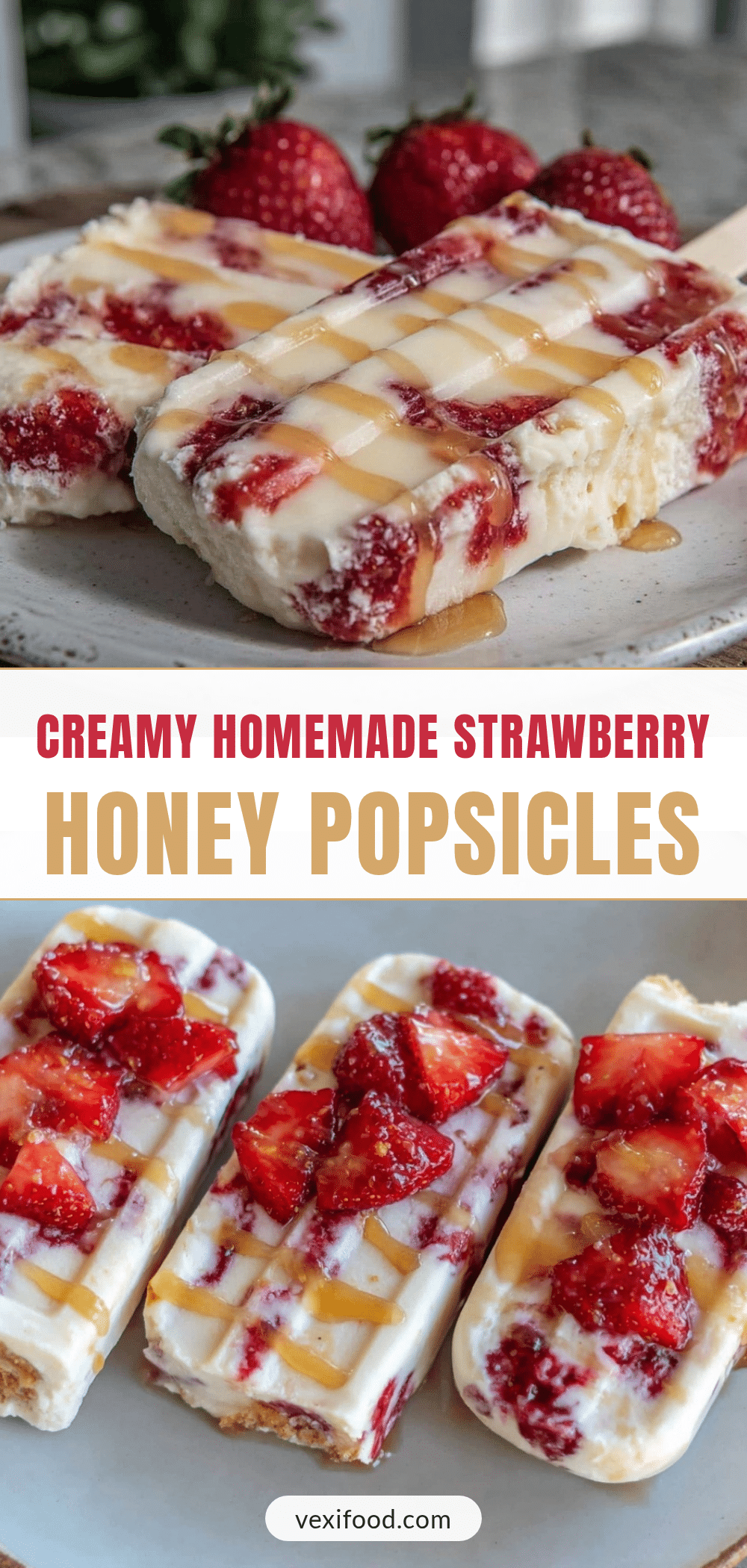 creamy homemade strawberry yogurt popsicles recipe