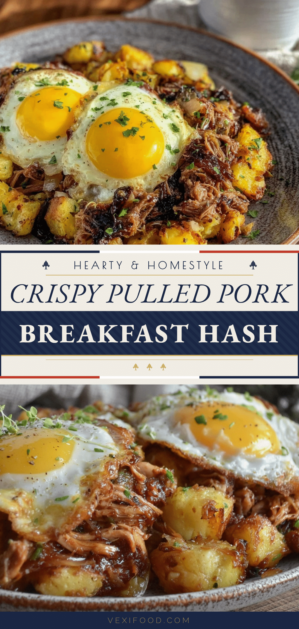 crispy pulled pork breakfast hash recipe