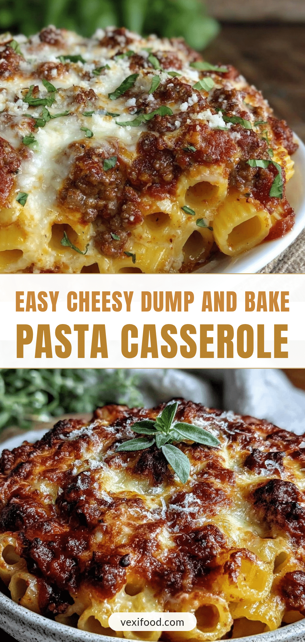 easy cheesy dump and bake pasta casserole recipe