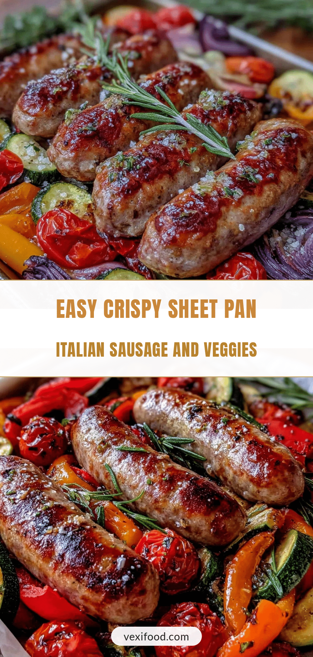Easy Crispy Sheet Pan Italian Sausage and Veggies recipe