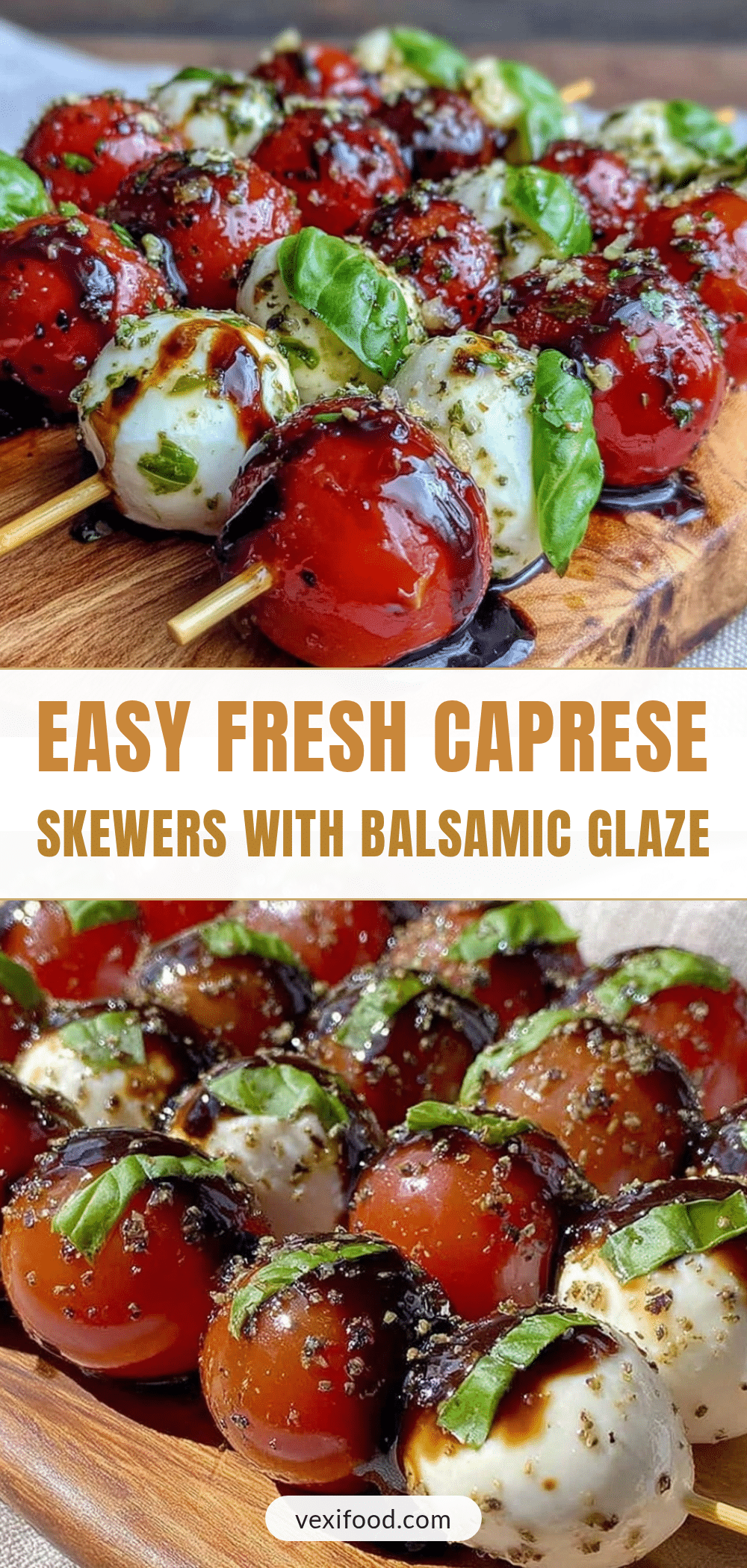 Easy Fresh No-Cook Caprese Skewers recipe