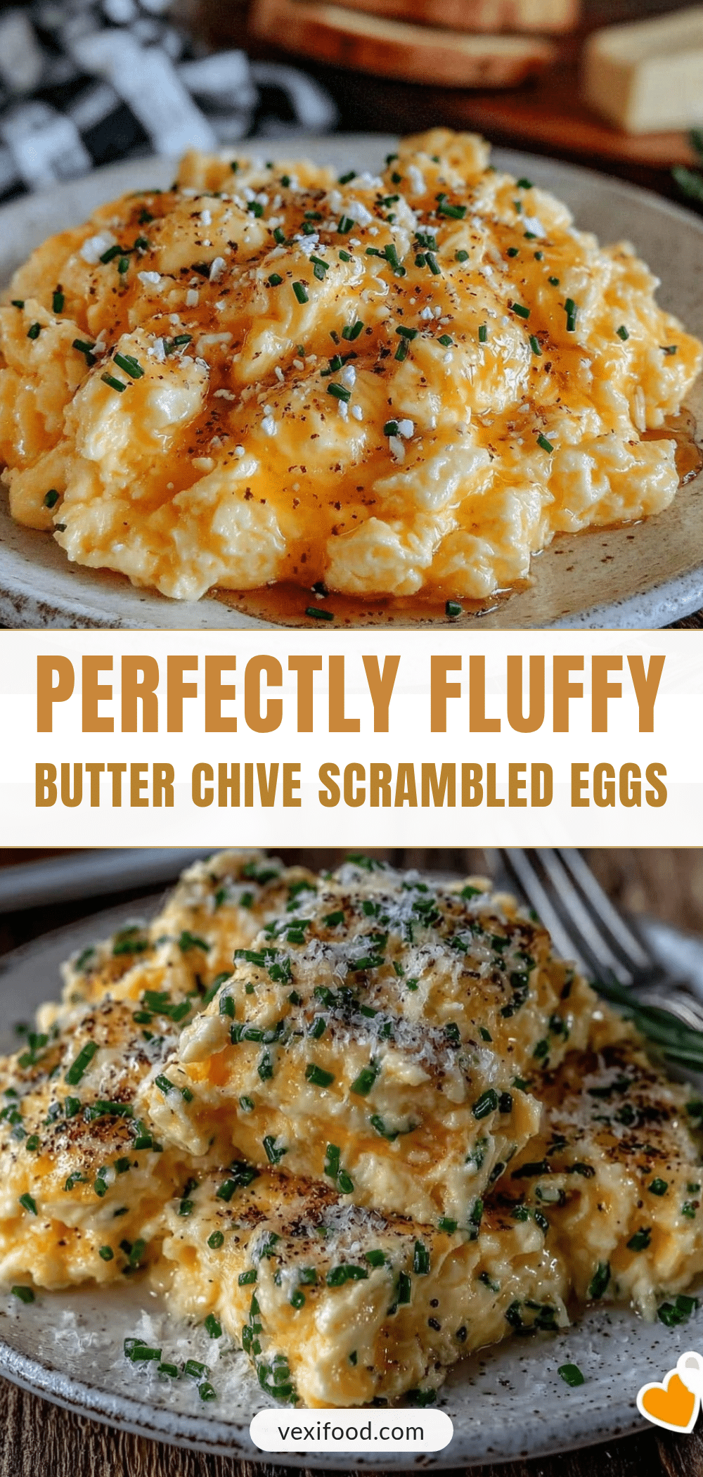 fluffy butter chive scrambled eggs recipe