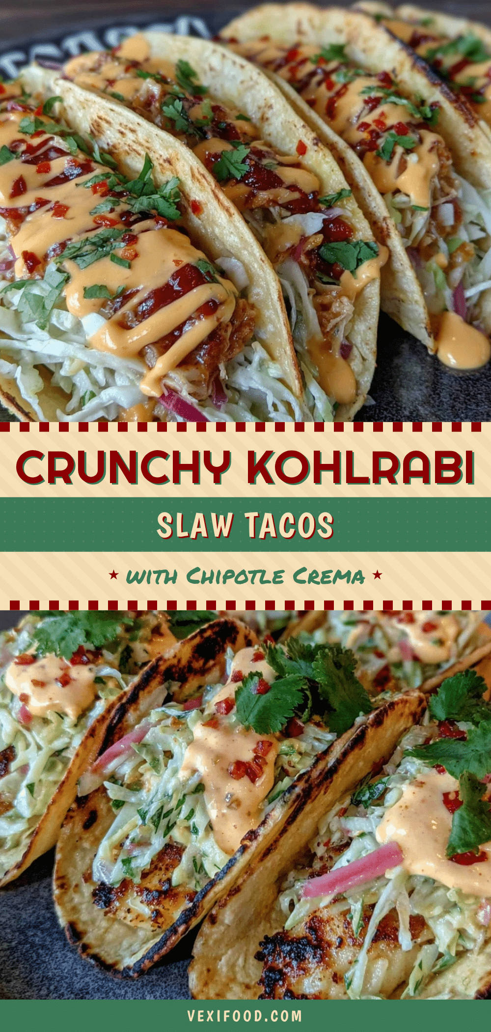 Fresh Kohlrabi Slaw Tacos recipe