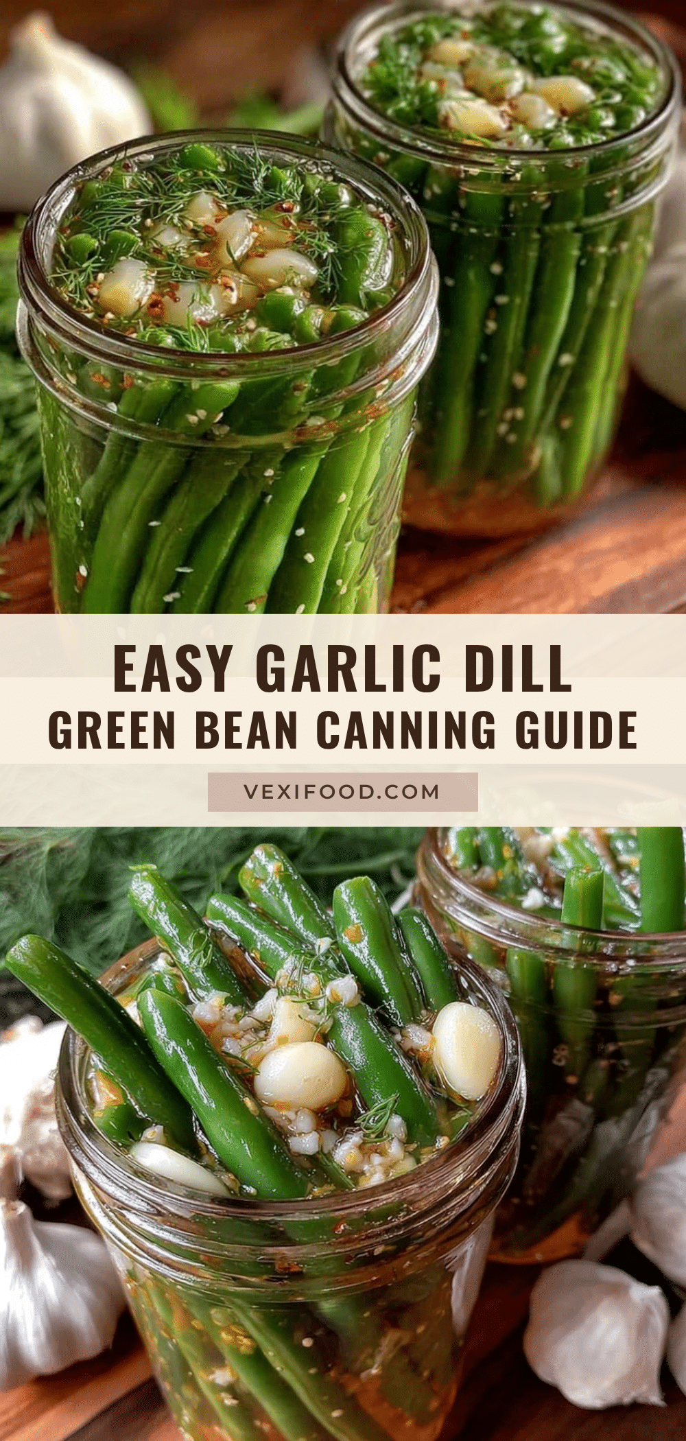 garlic dill green bean canning recipe