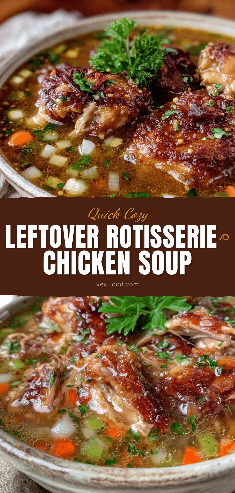 leftover rotisserie chicken soup recipe