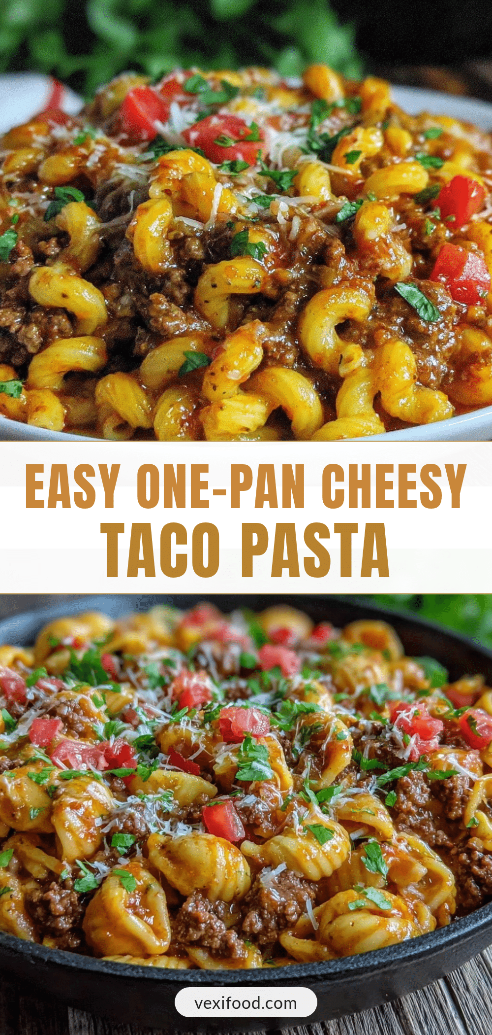 one-pan ground beef taco pasta recipe