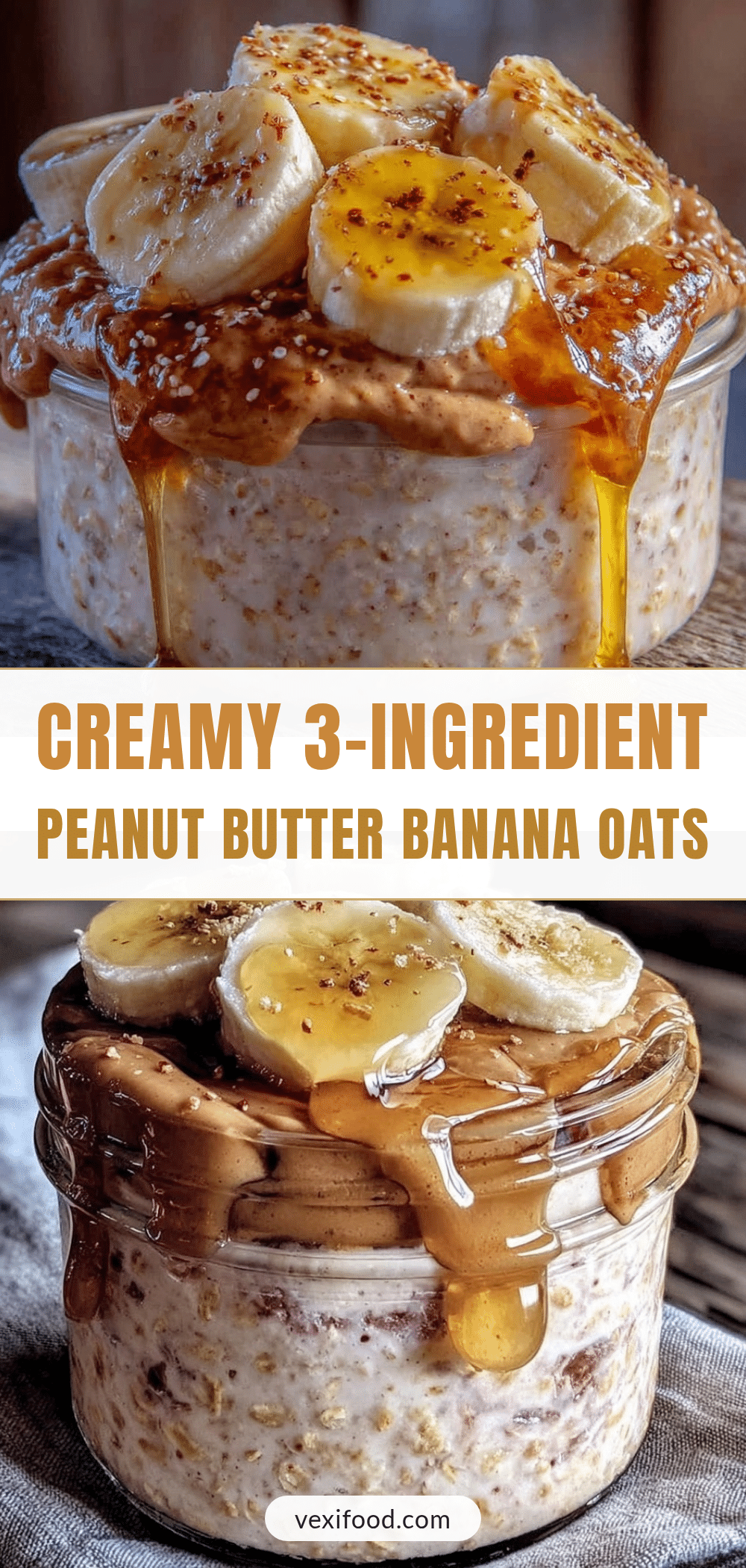 peanut butter banana overnight oats recipe