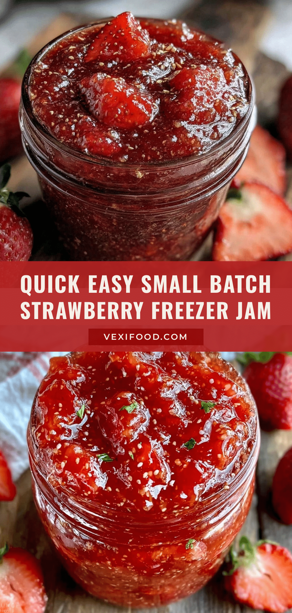 small batch strawberry freezer jam recipe