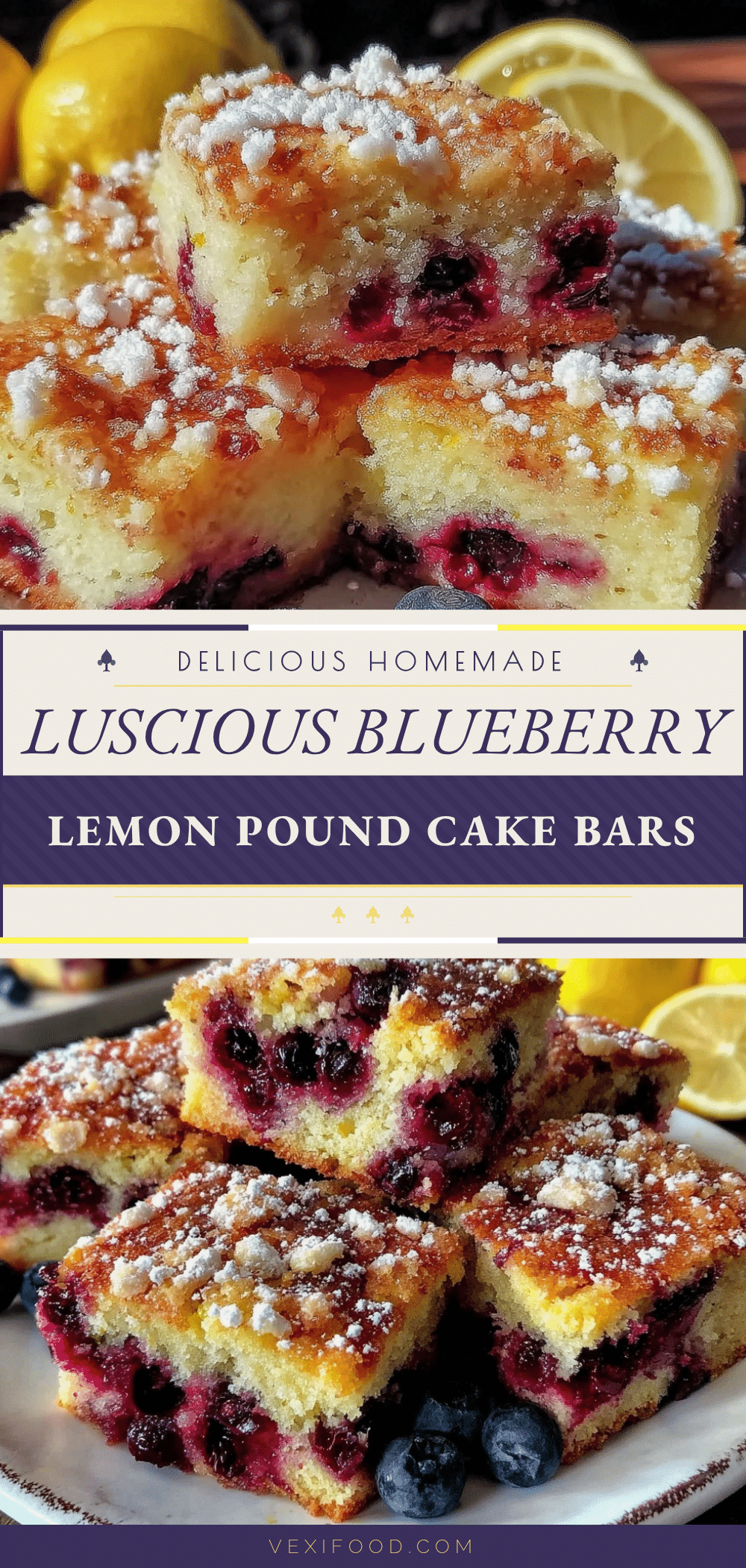 blueberry lemon pound cake bars recipe