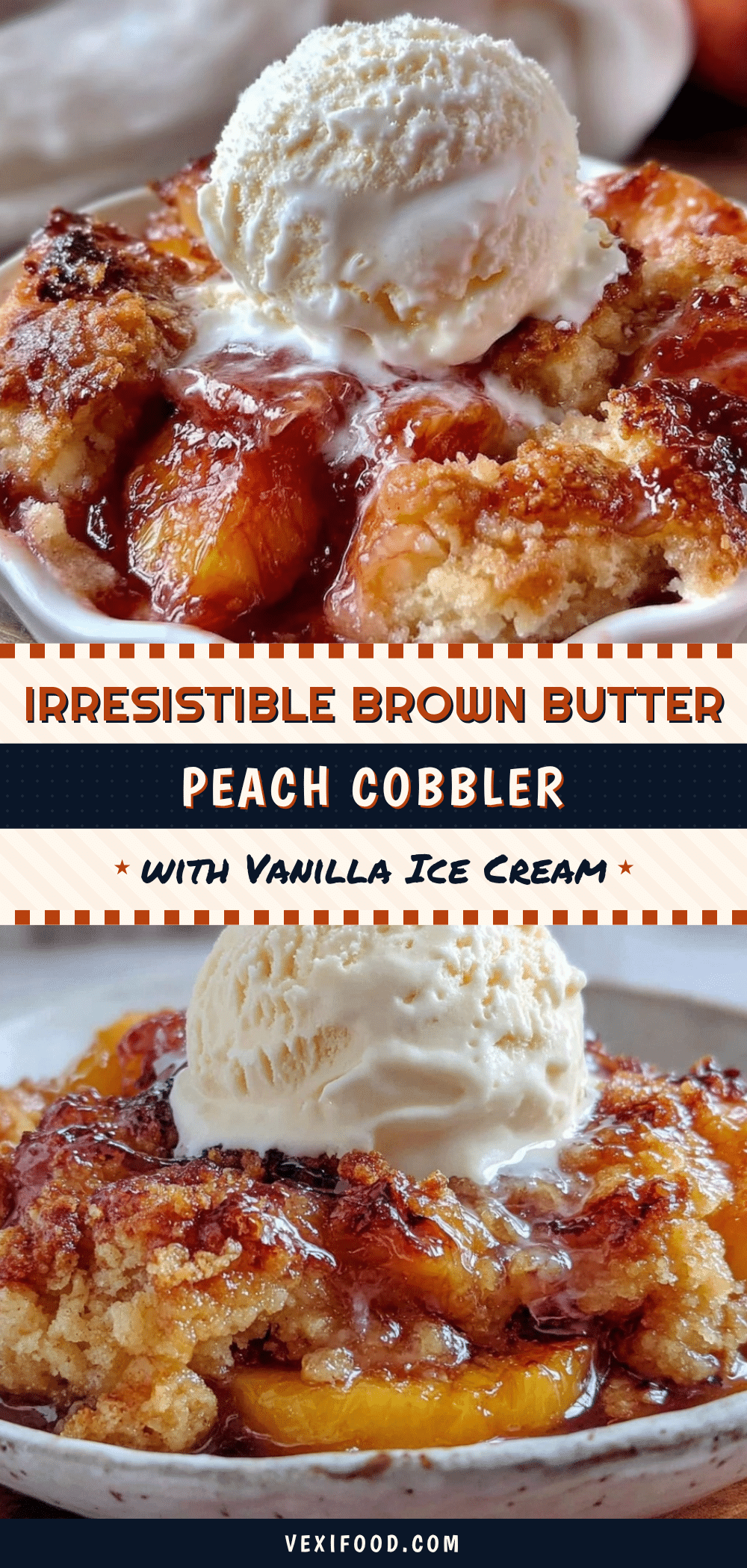 brown butter peach cobbler recipe