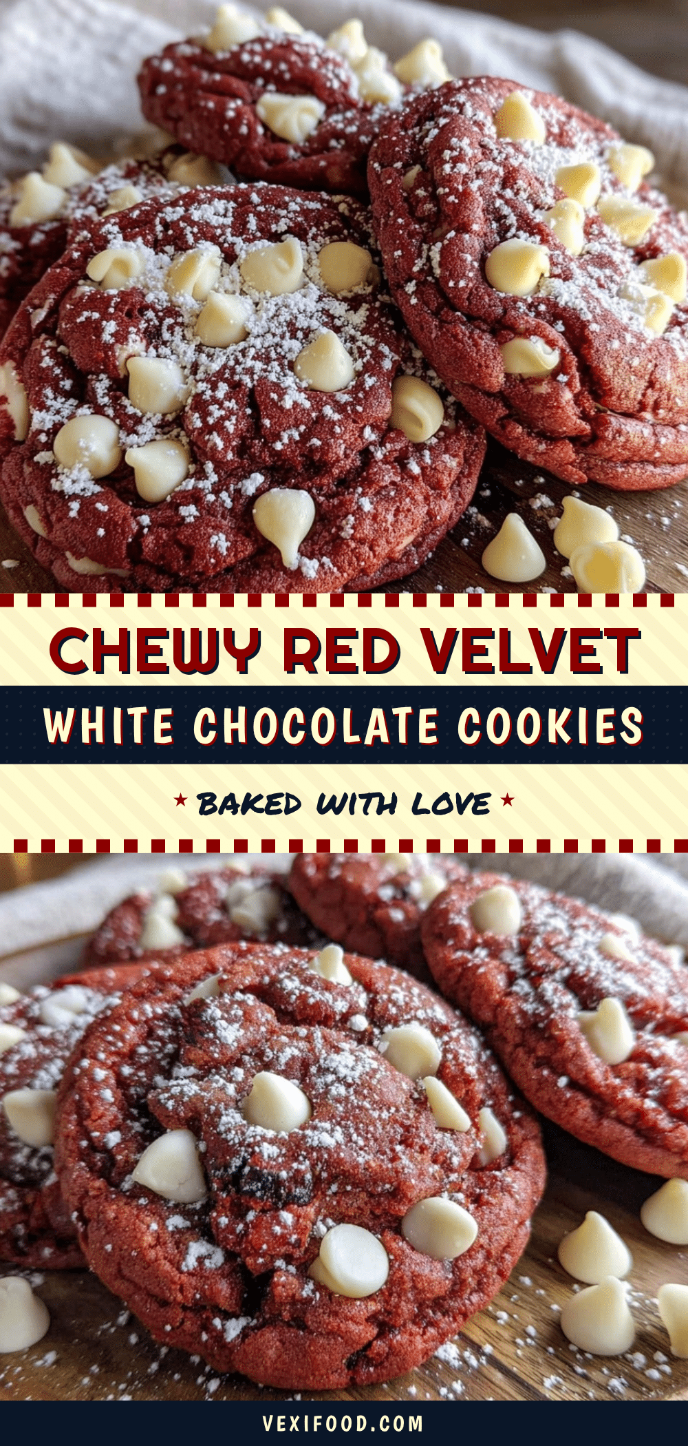 chewy red velvet white chocolate chip cookies recipe