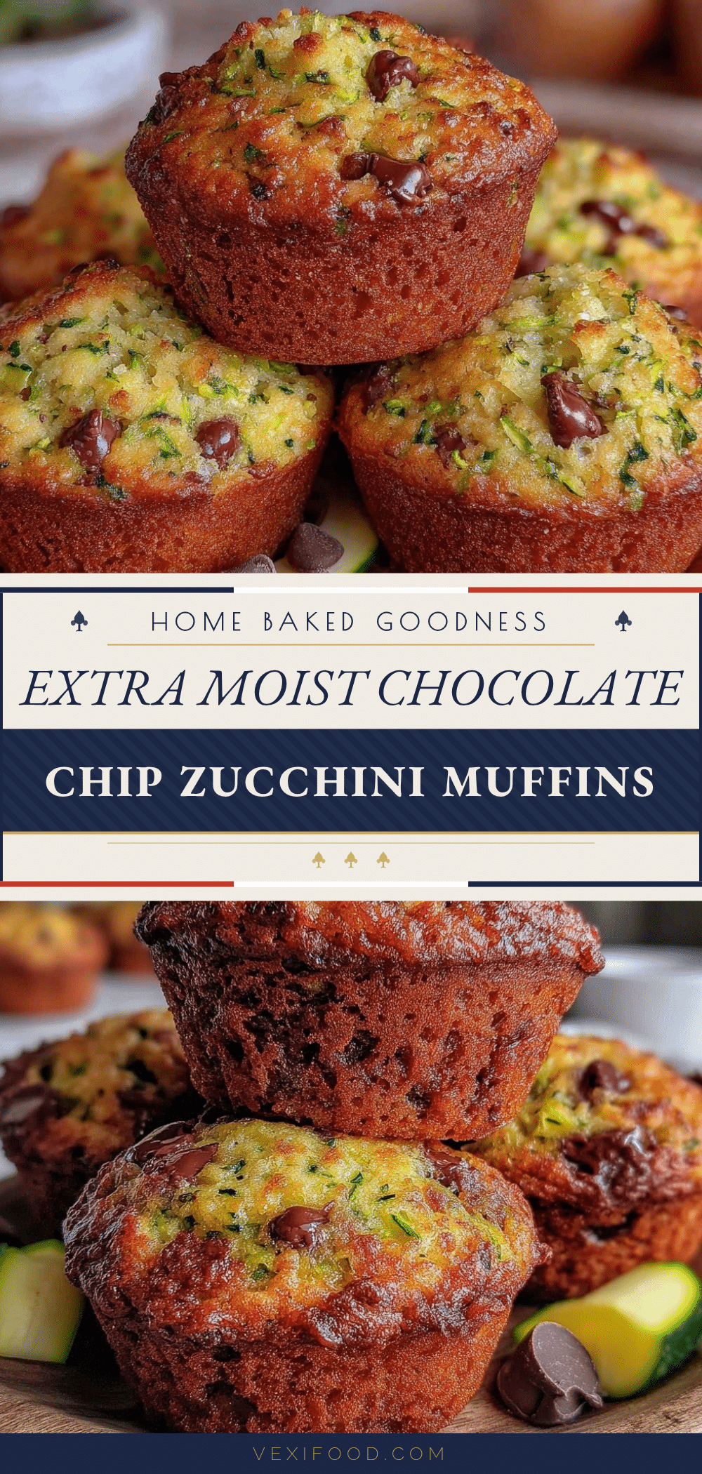 chocolate chip zucchini muffins recipe
