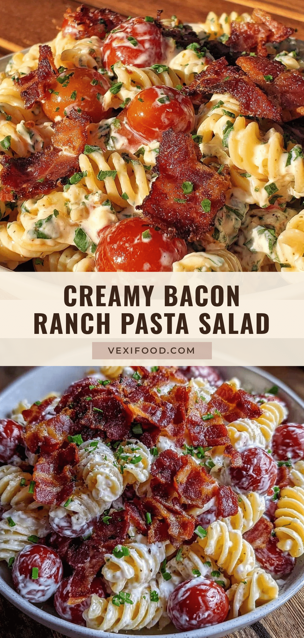 creamy bacon ranch pasta salad recipe
