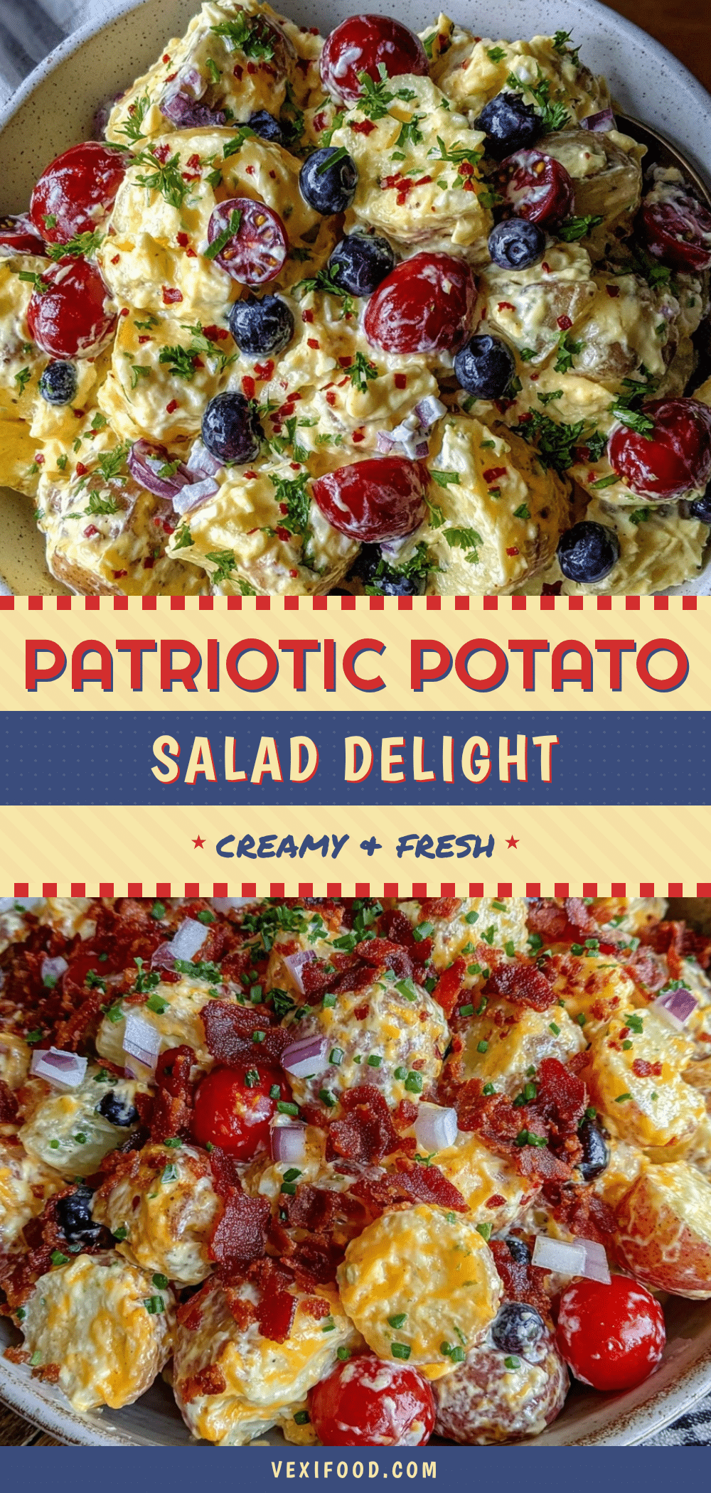creamy patriotic potato salad recipe