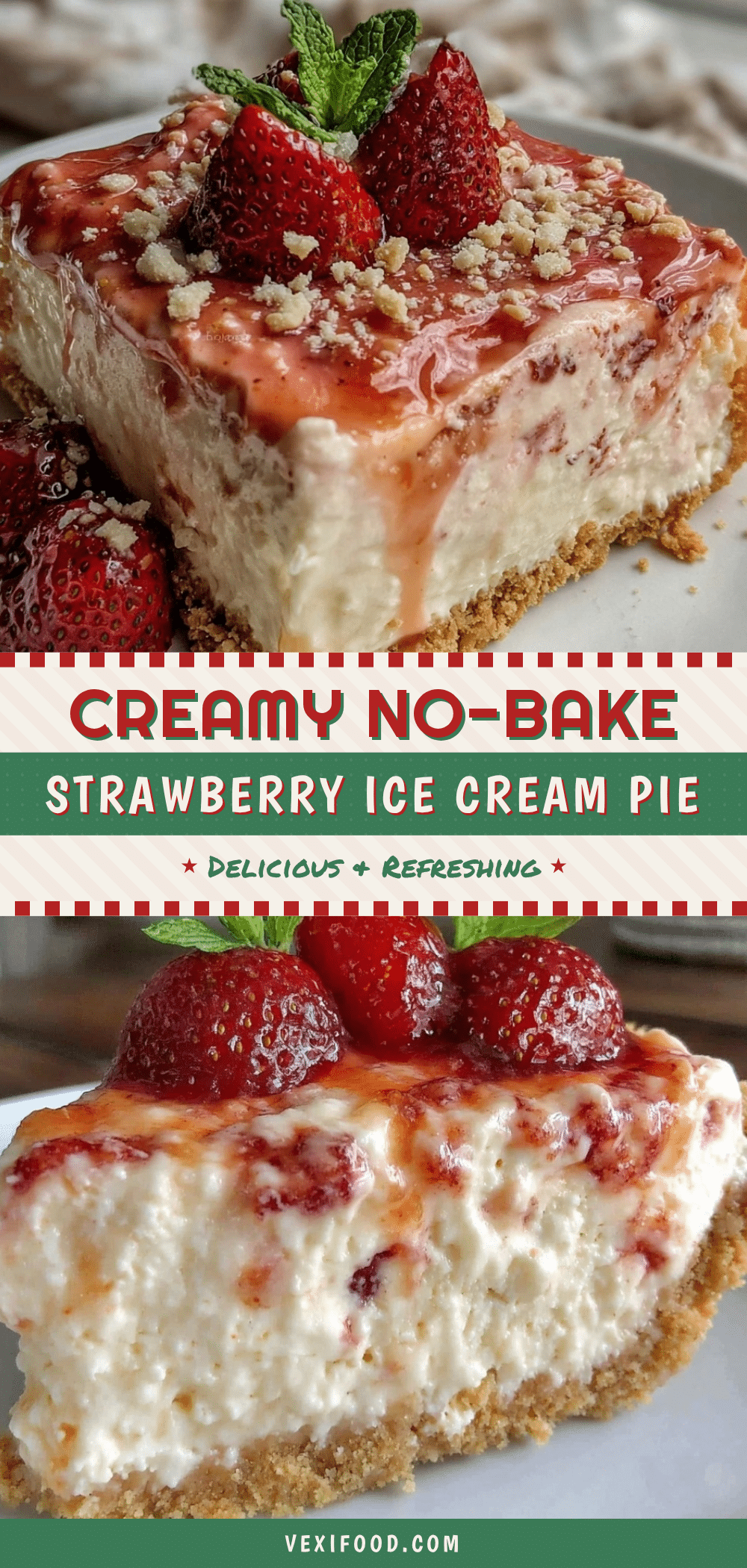 creamy strawberry ice cream pie recipe