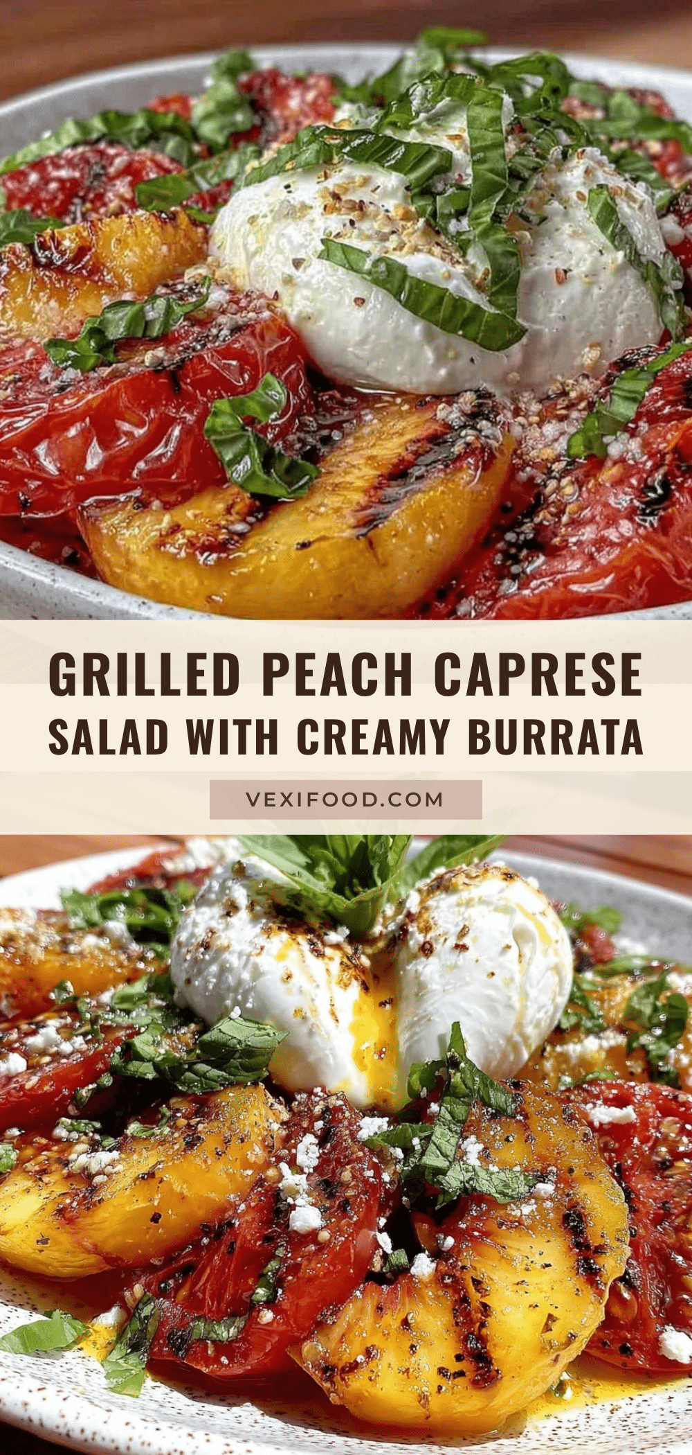 fresh grilled peach caprese salad recipe