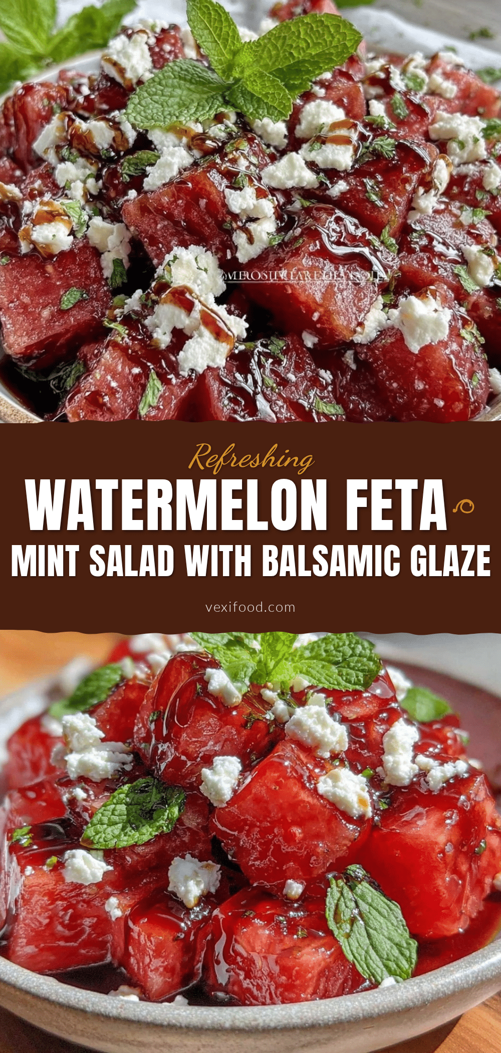 Fresh Watermelon Feta Mint Salad recipe