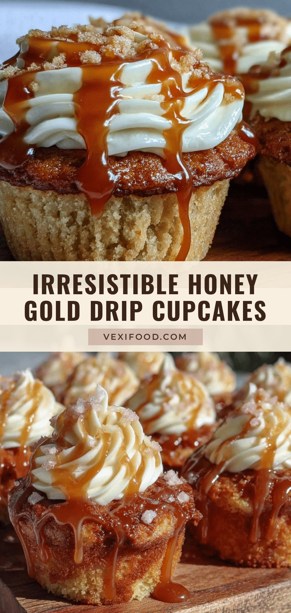 honey gold drip cupcakes recipe
