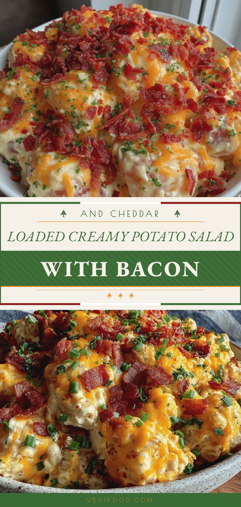 loaded potato salad with bacon and cheddar recipe