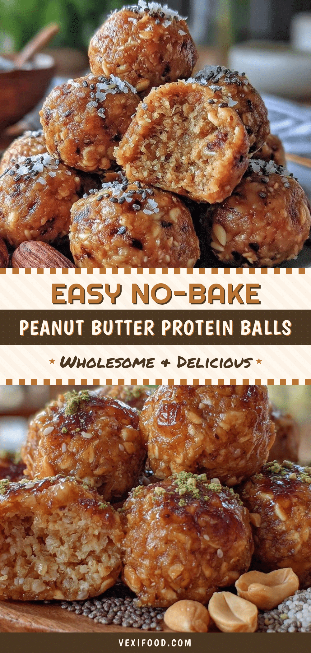 no bake peanut butter protein energy balls recipe