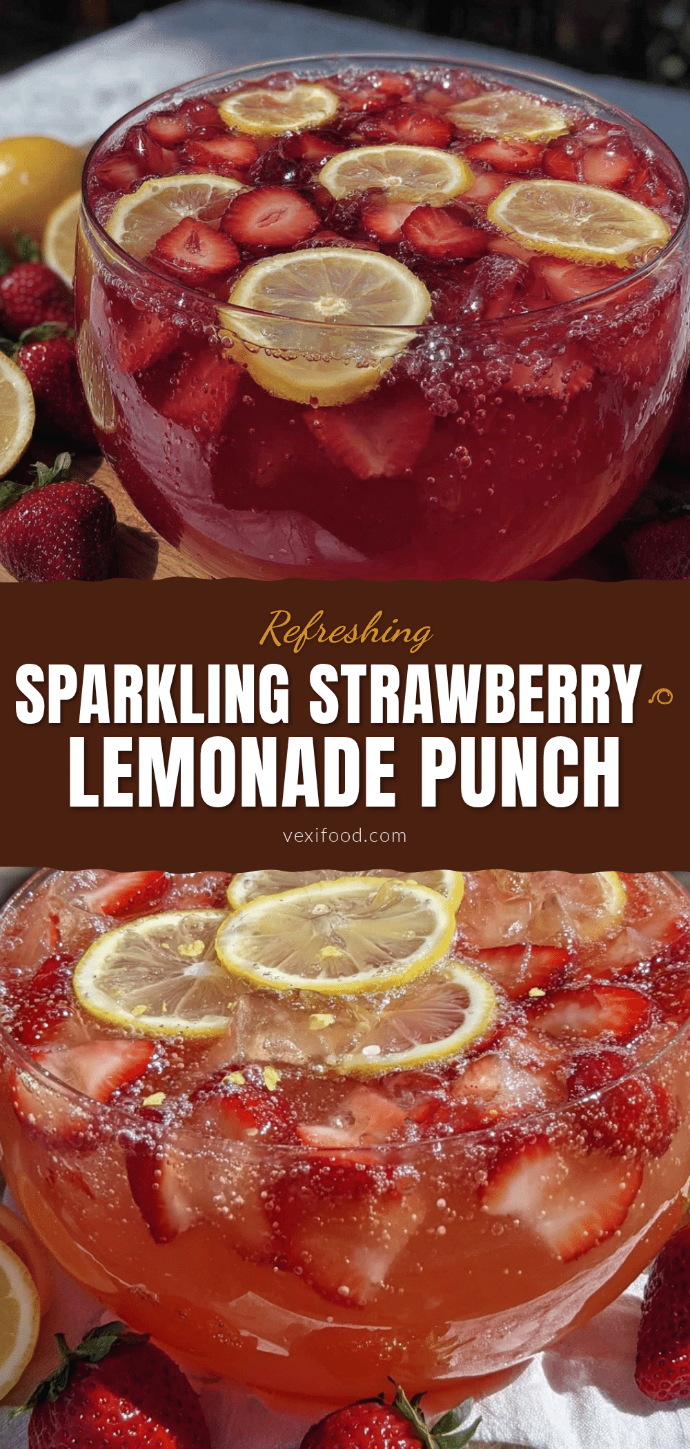 sparkling strawberry lemonade punch recipe