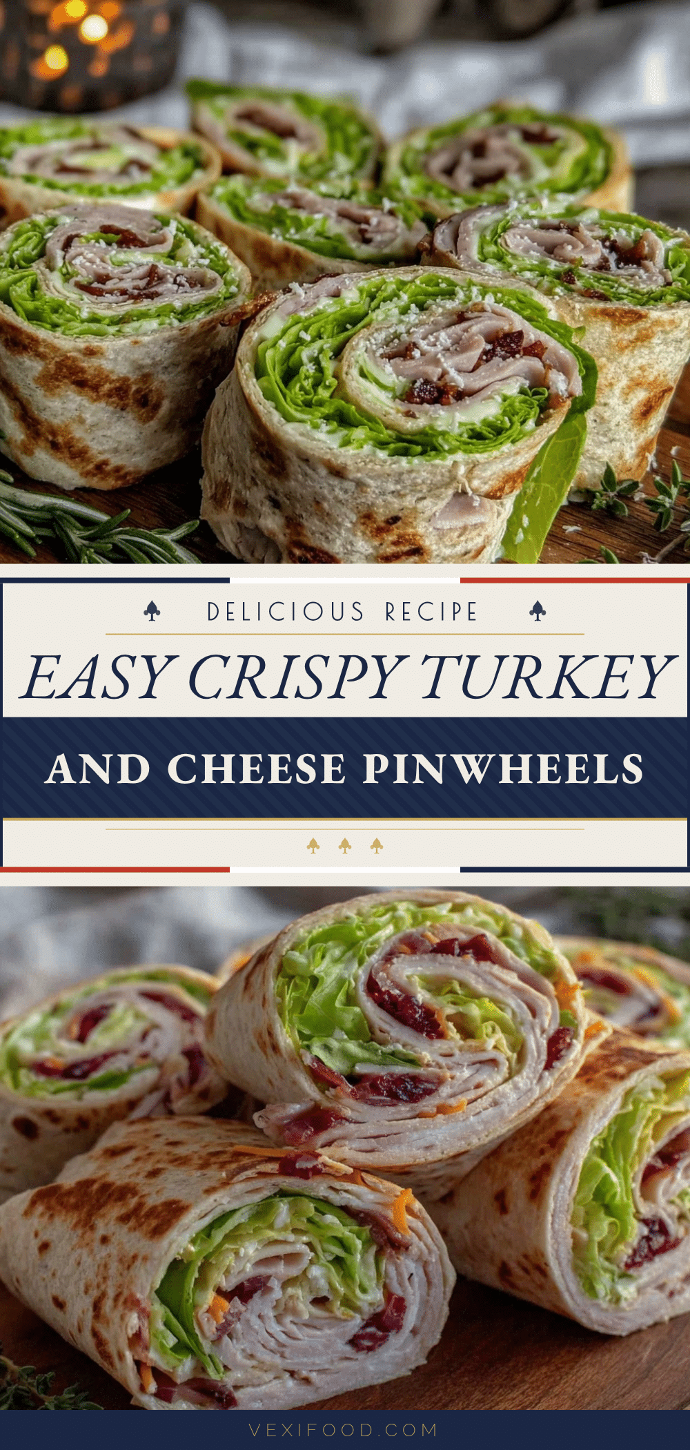 turkey and cheese pinwheel wraps recipe