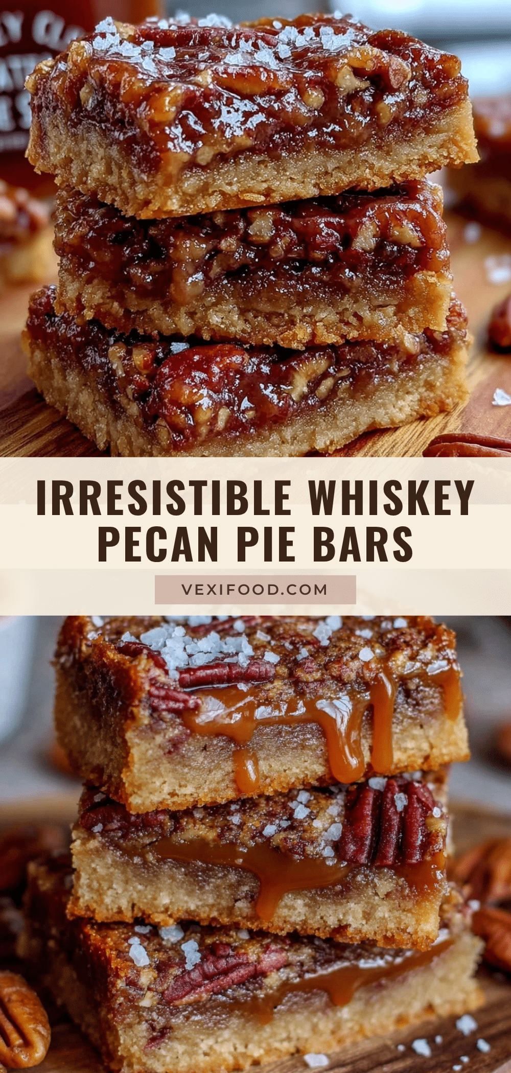 whiskey pecan pie bars recipe