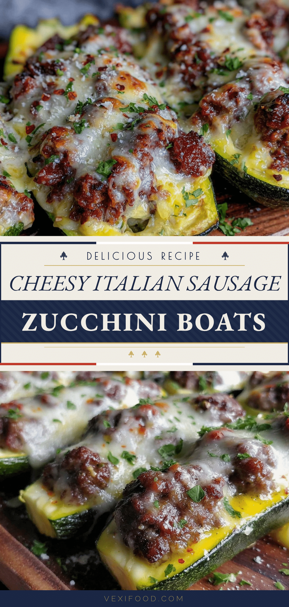baked zucchini boats with italian sausage recipe