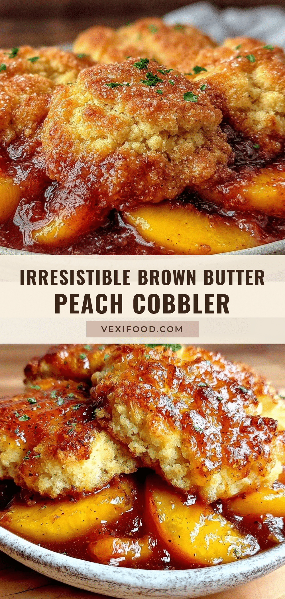 brown butter peach cobbler recipe