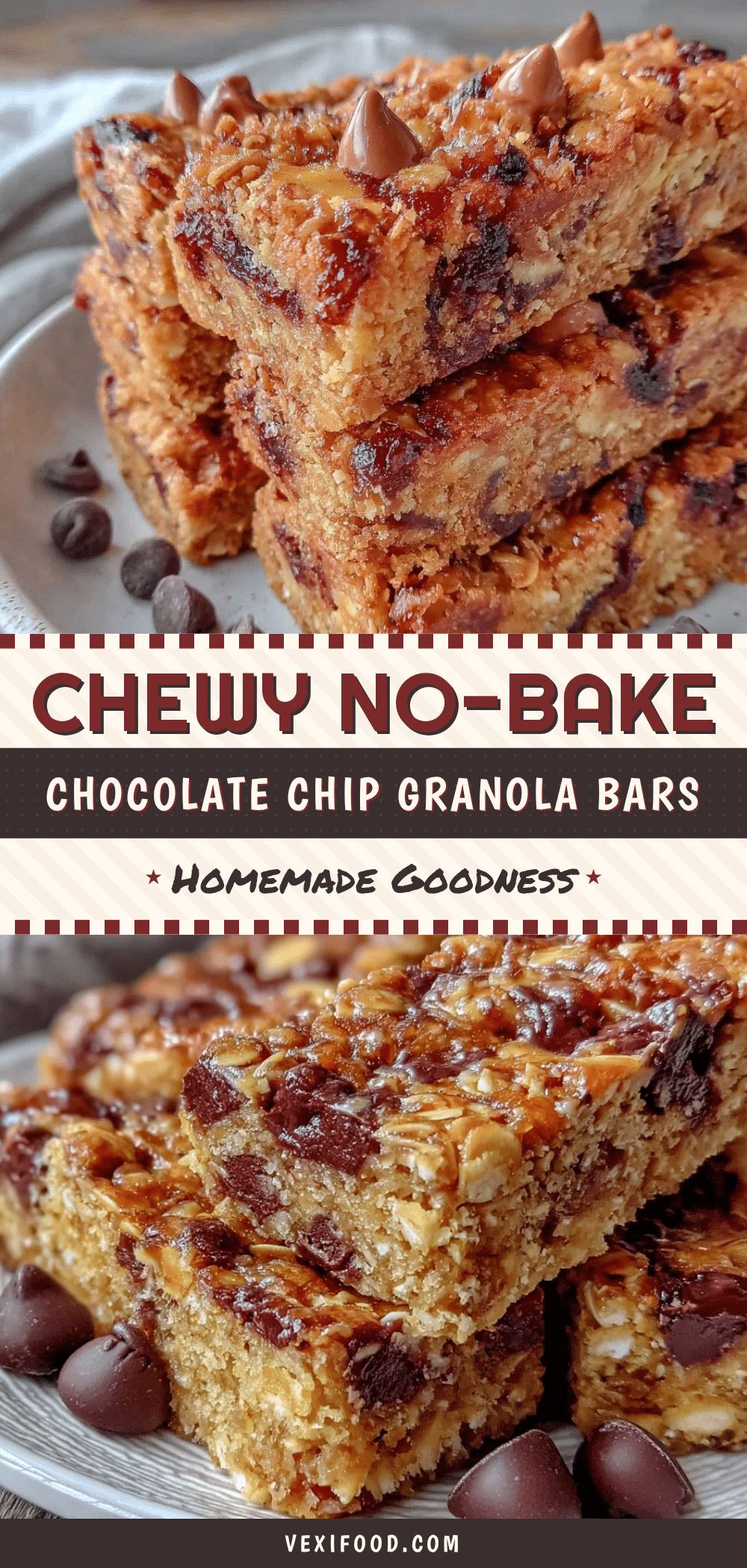 chewy no-bake chocolate chip granola bars recipe