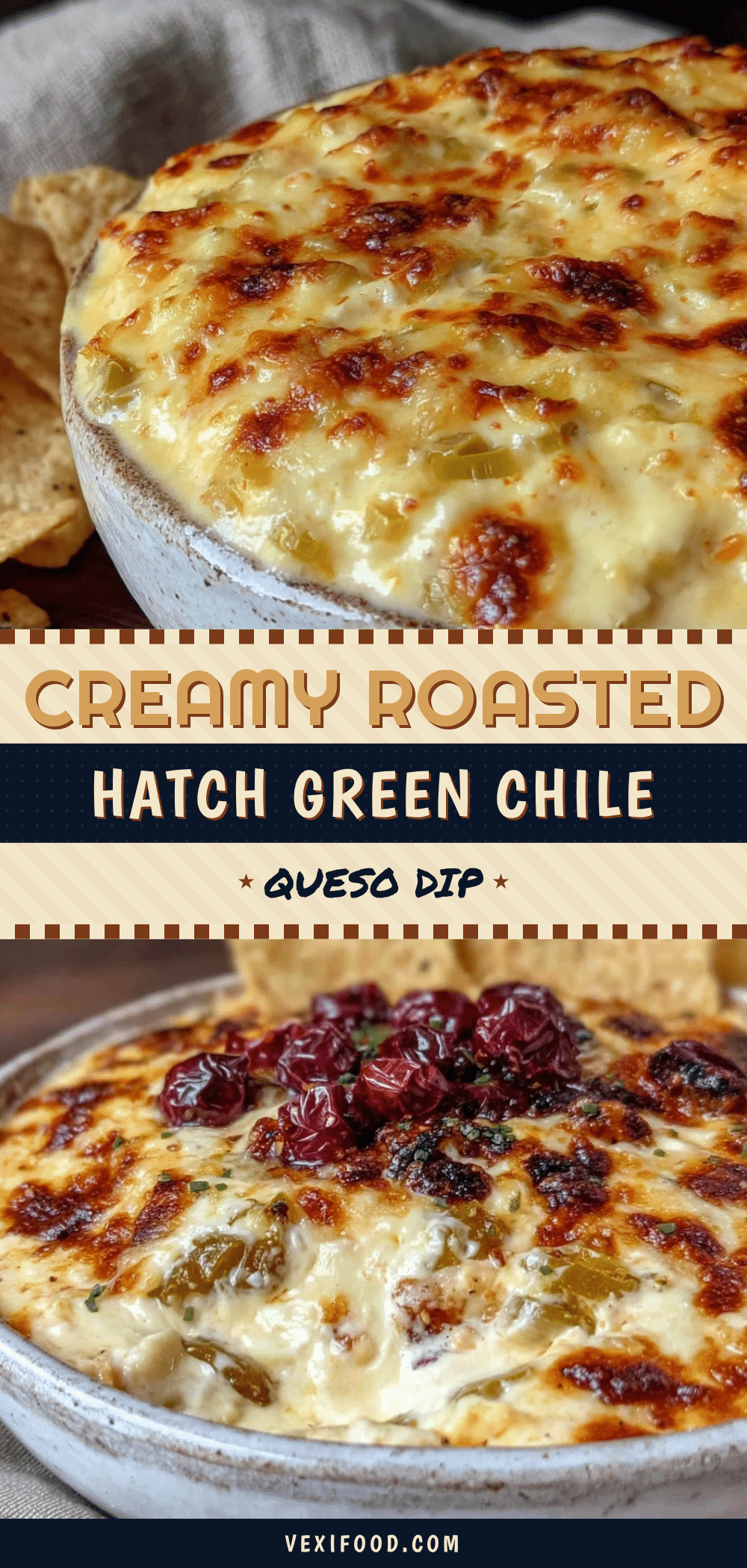 creamy roasted hatch green chile queso dip recipe