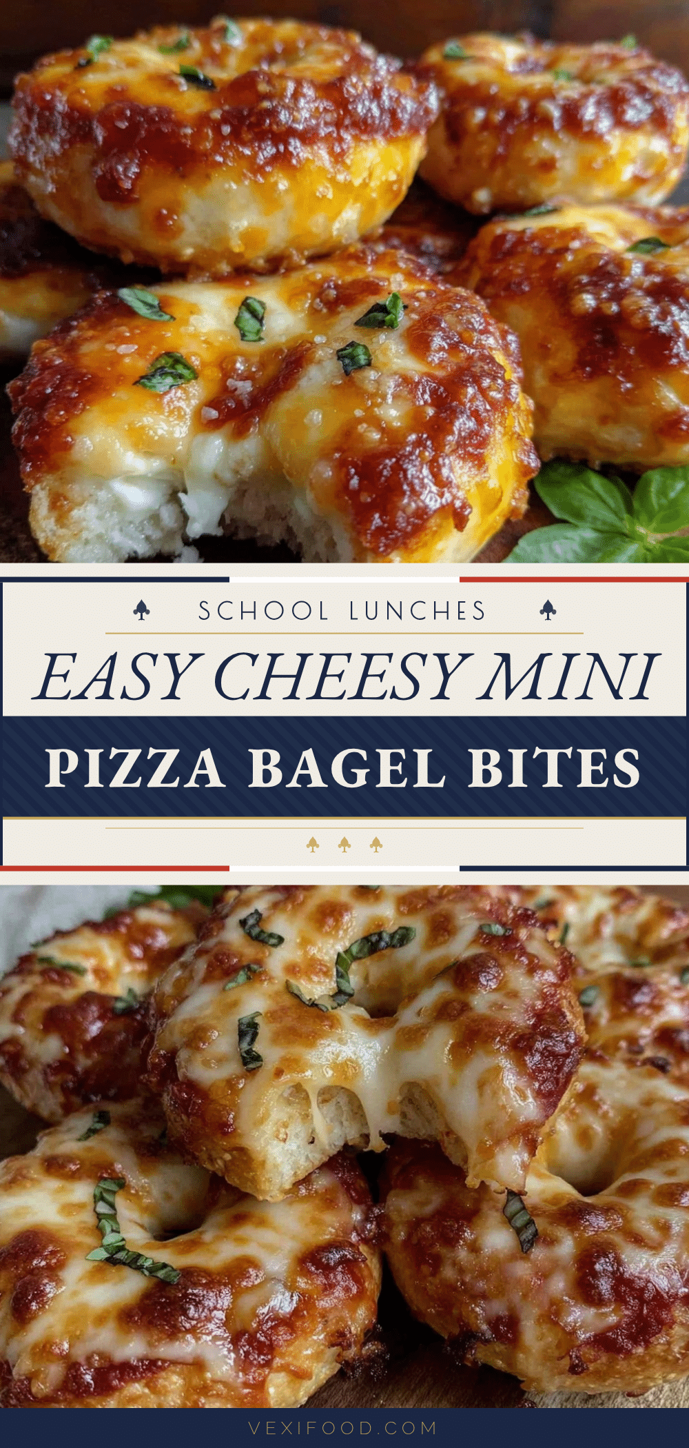 easy cheesy mini pizza bagel bites recipe